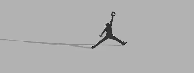 Jumpman Jordan Logo Keychain 3D Model  STL OBJ 3MF