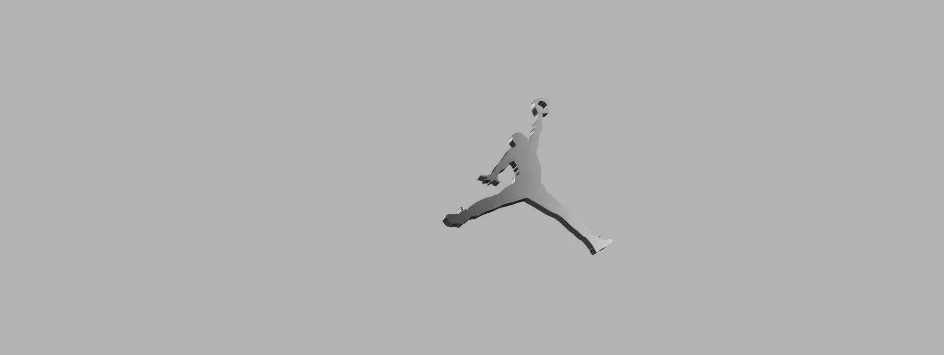 Jumpman Jordan Logo Keychain 3D Model STL OBJ 3MF 3D print model_5