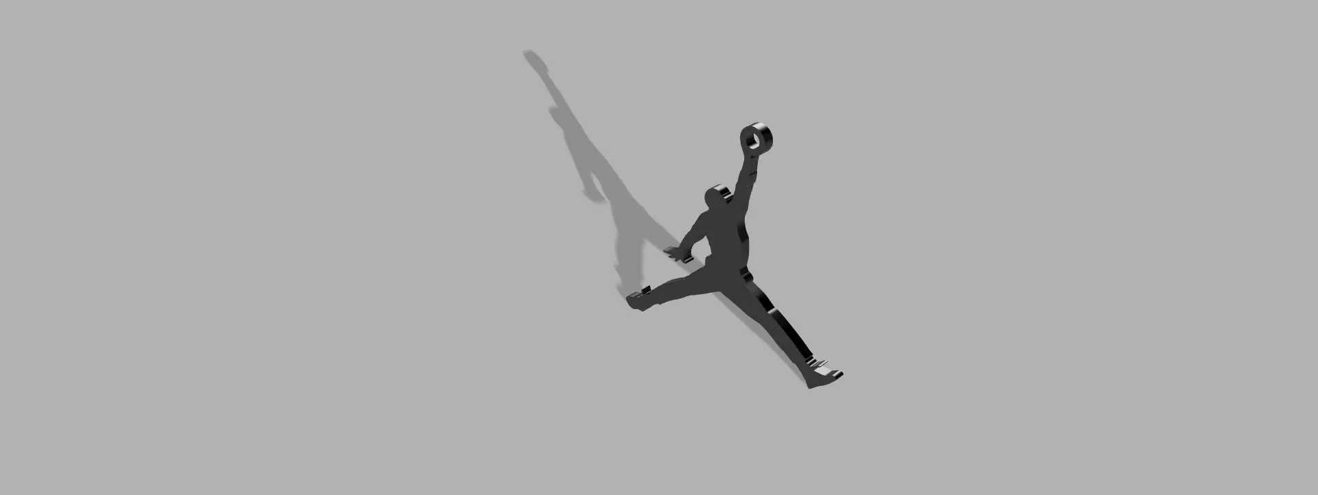 Jumpman Jordan Logo Keychain 3D Model STL OBJ 3MF 3D print model_2