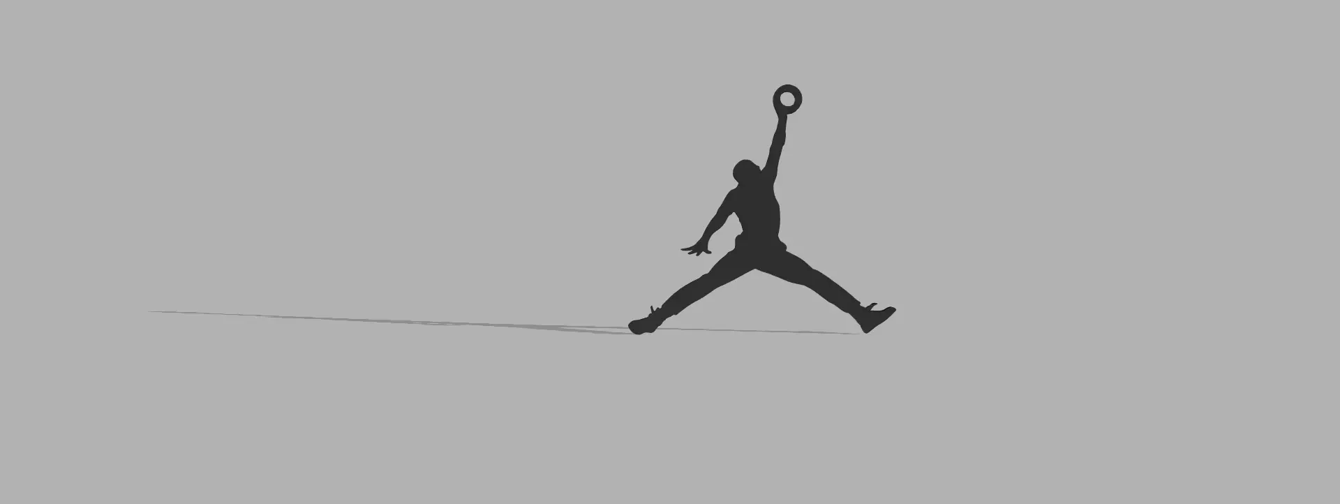 Jumpman Jordan Logo Keychain 3D Model STL OBJ 3MF 3D print model_4