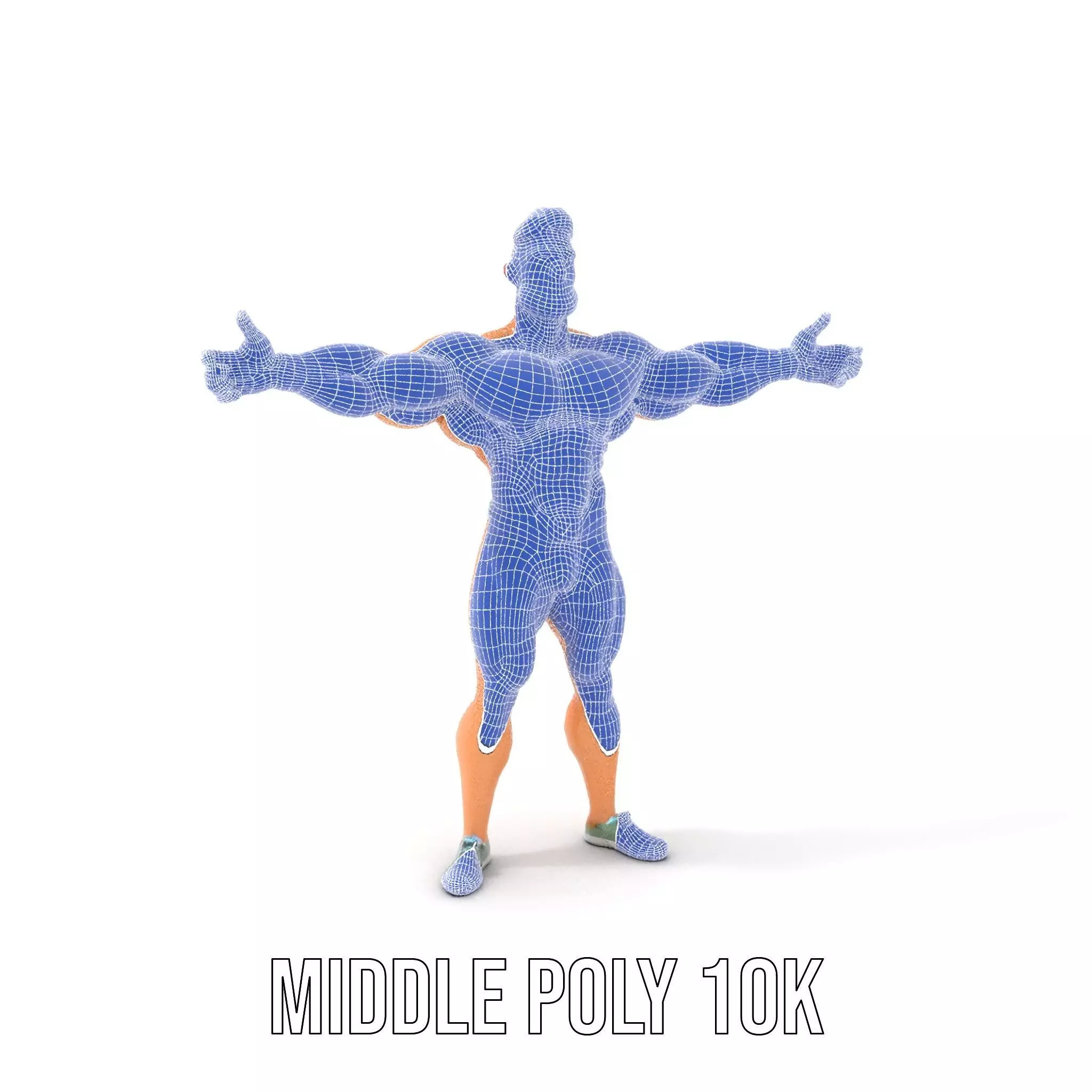 Muscle Hero Character model pack Low-poly 3D model_25