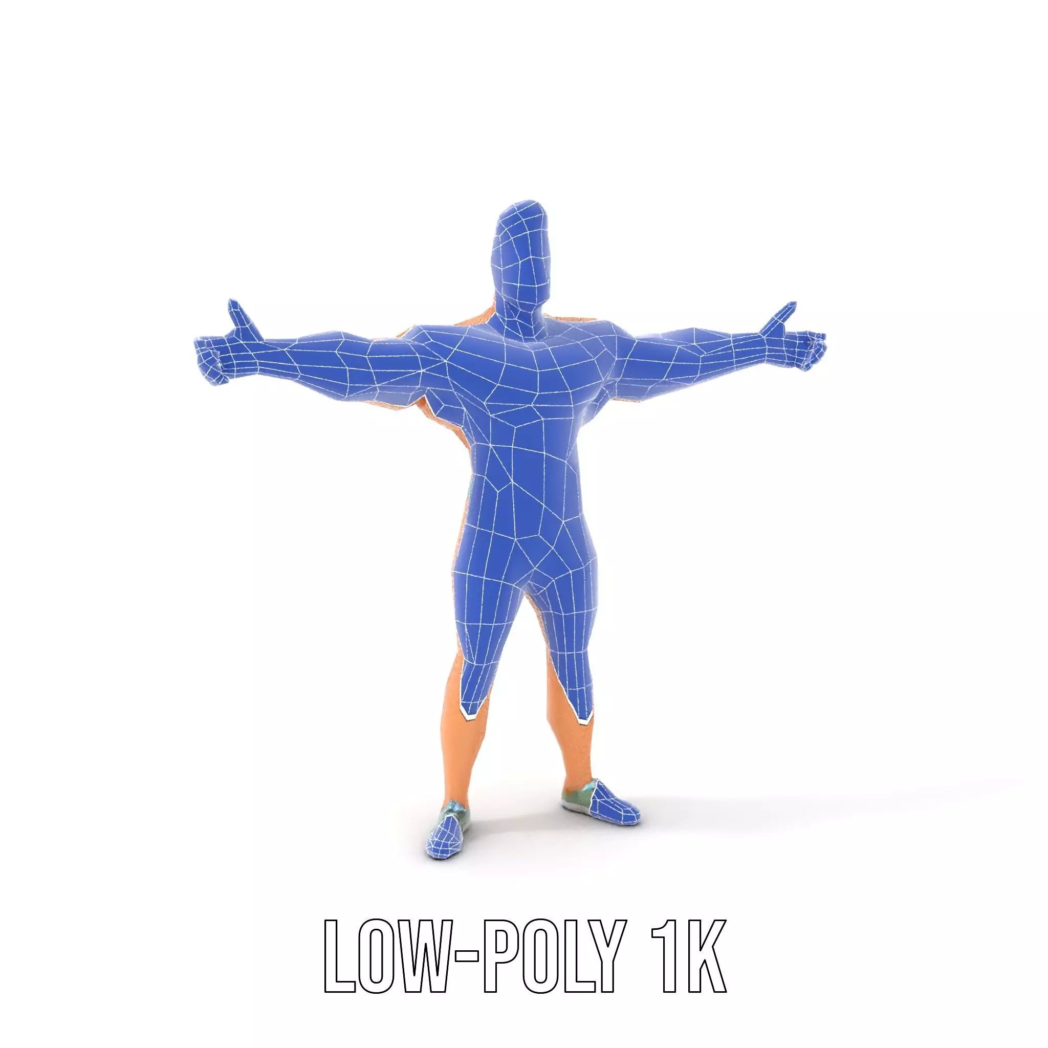 Muscle Hero Character model pack Low-poly 3D model_12