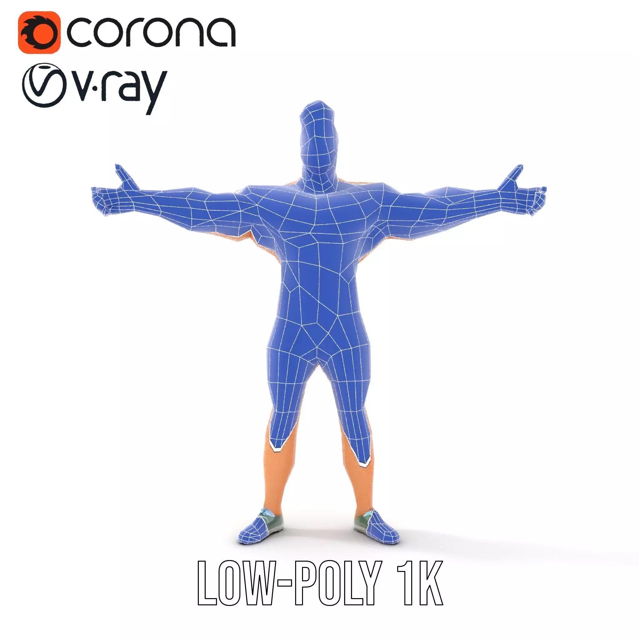 Muscle Hero Character model pack Low-poly 3D model_29