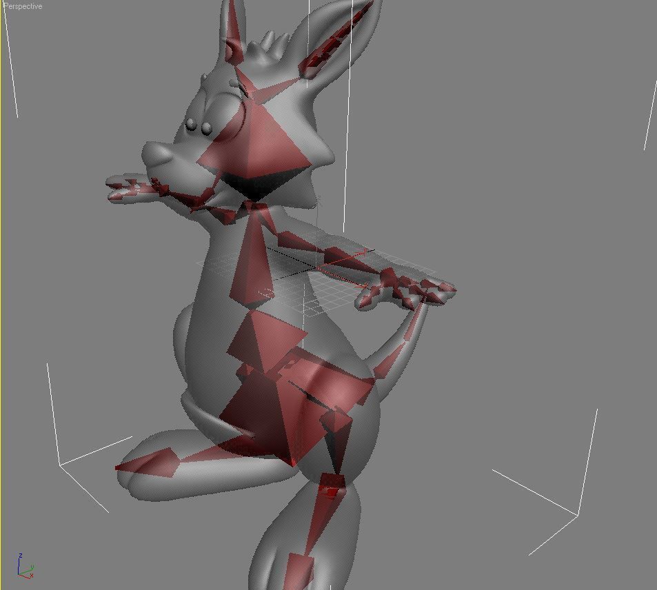 Cartoon kangaroo RIGGED and ANIMATED Low-poly 3D model_8