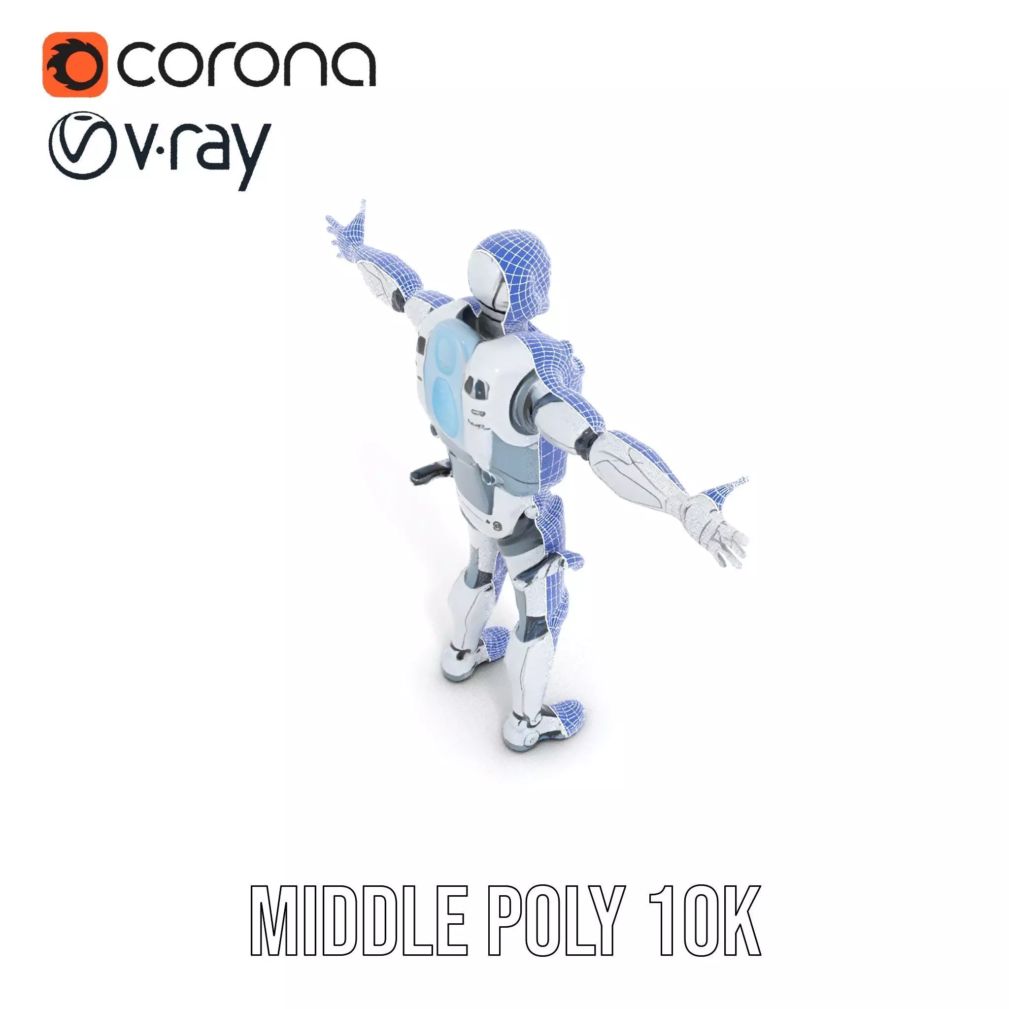 Sleek Robot model pack Low-poly 3D model_17
