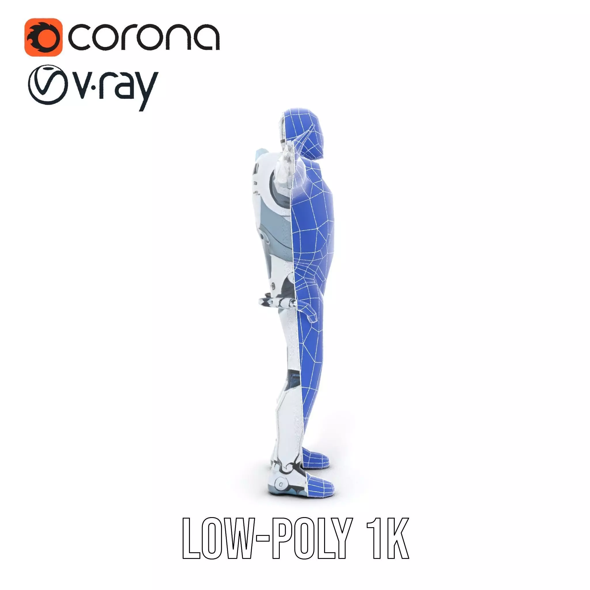 Sleek Robot model pack Low-poly 3D model_28