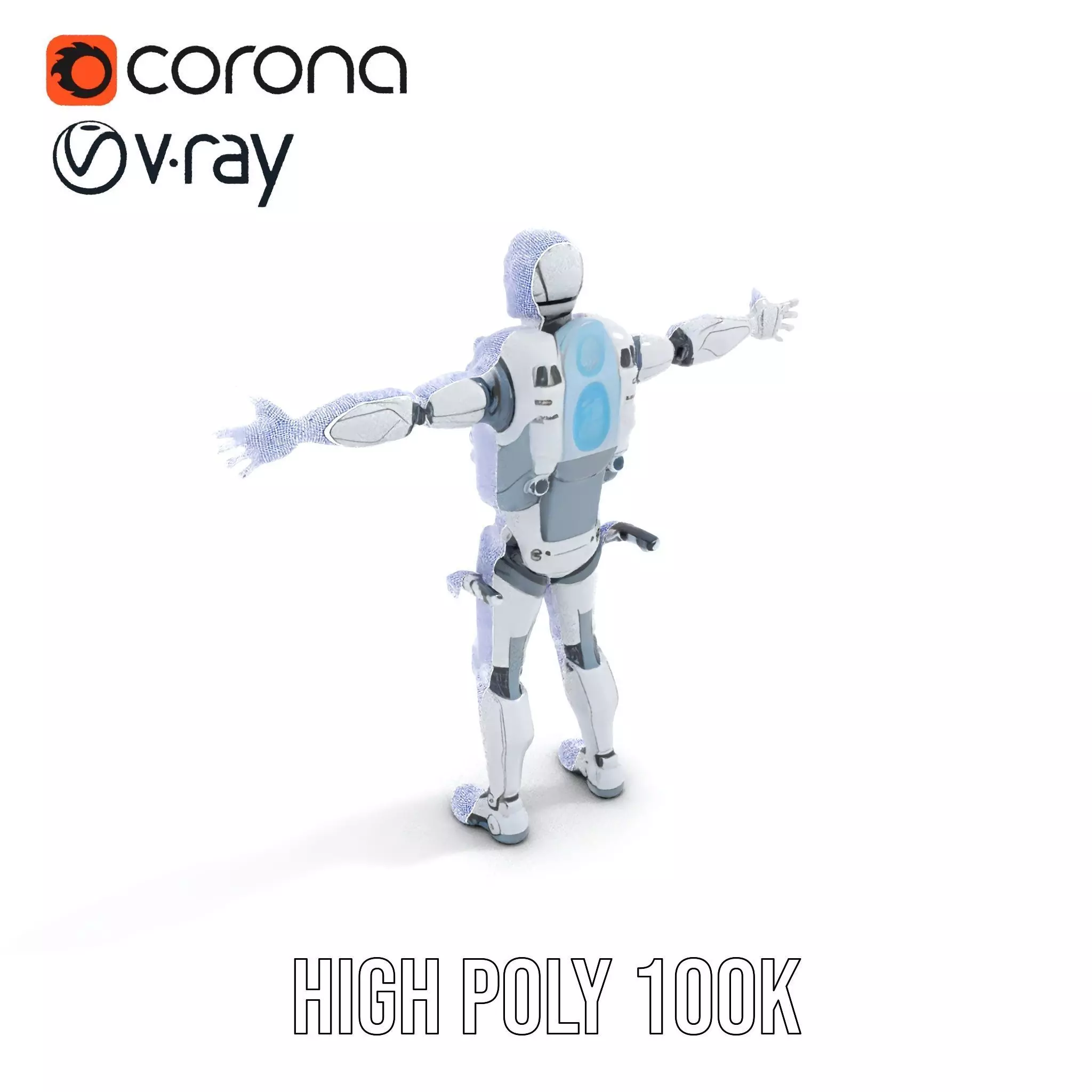 Sleek Robot model pack Low-poly 3D model_26