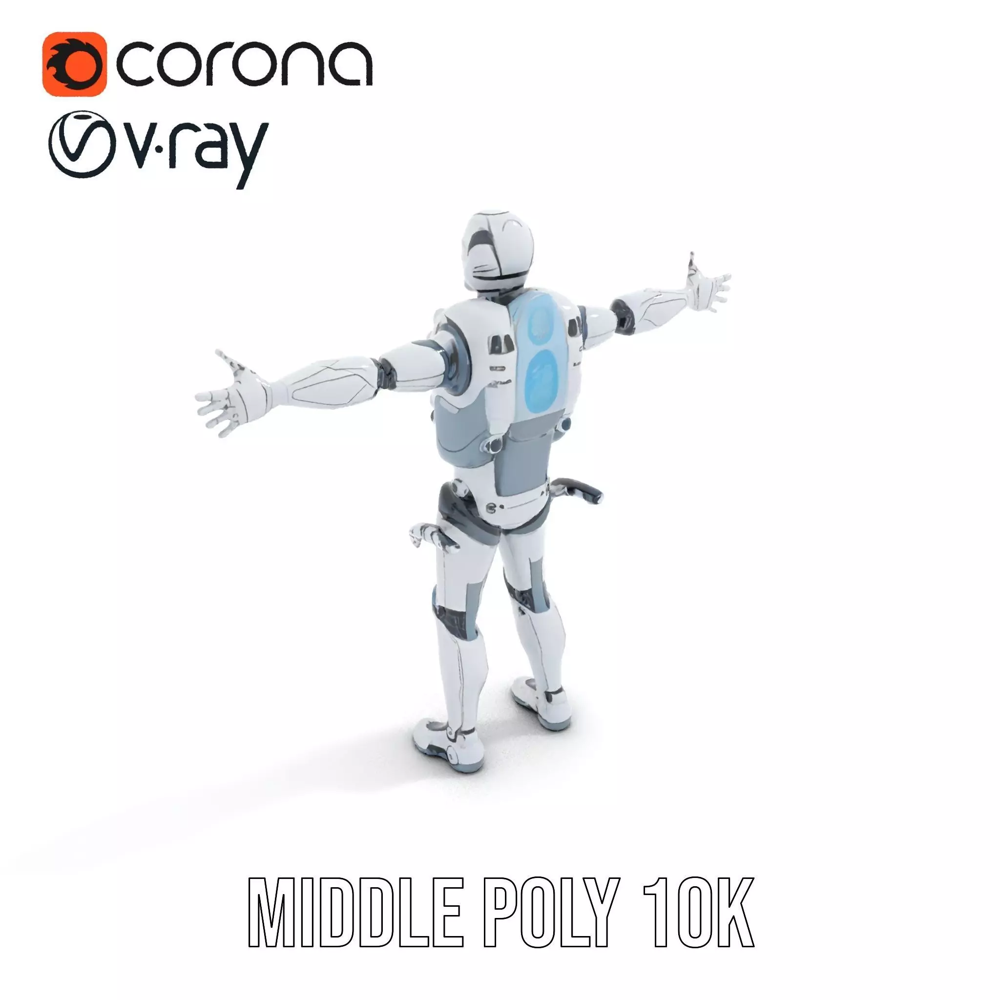 Sleek Robot model pack Low-poly 3D model_11