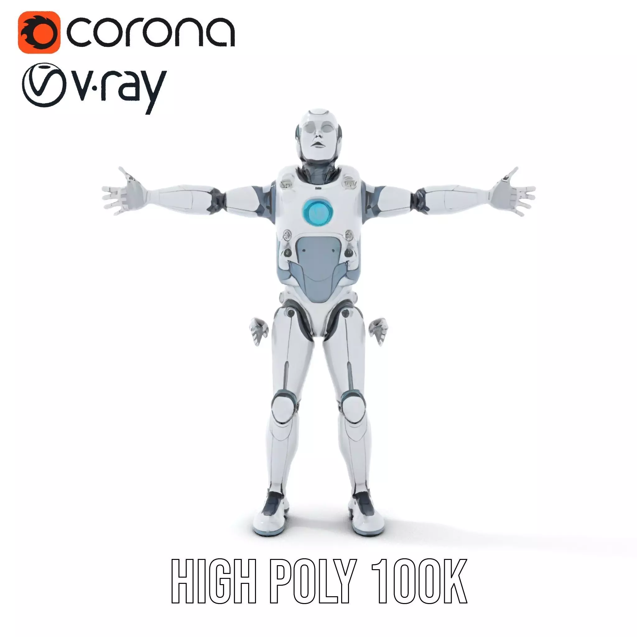 Sleek Robot model pack Low-poly 3D model_21