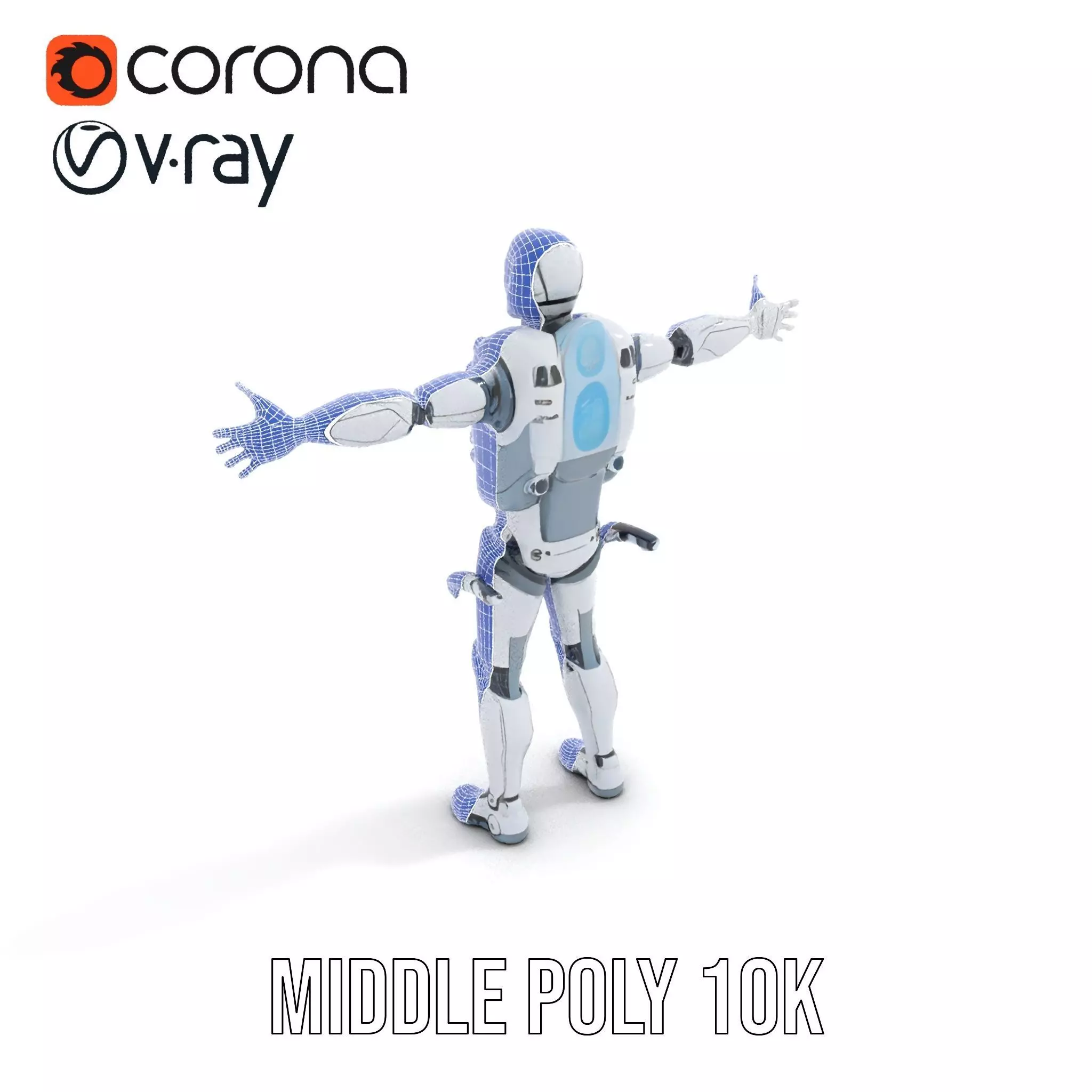 Sleek Robot model pack Low-poly 3D model_22