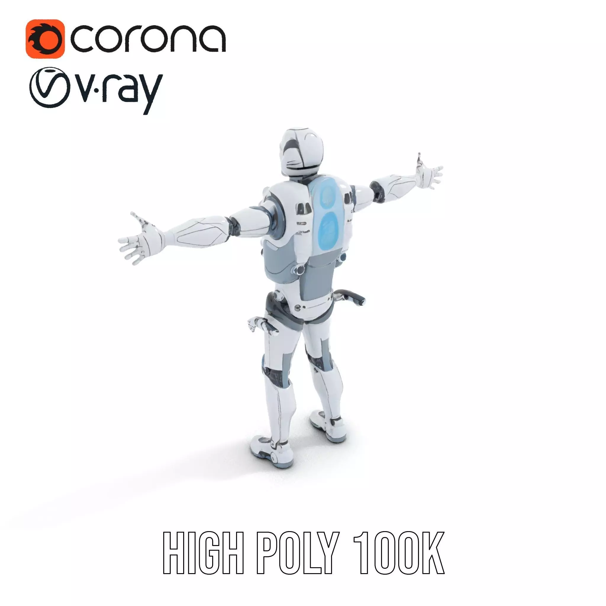 Sleek Robot model pack Low-poly 3D model_13
