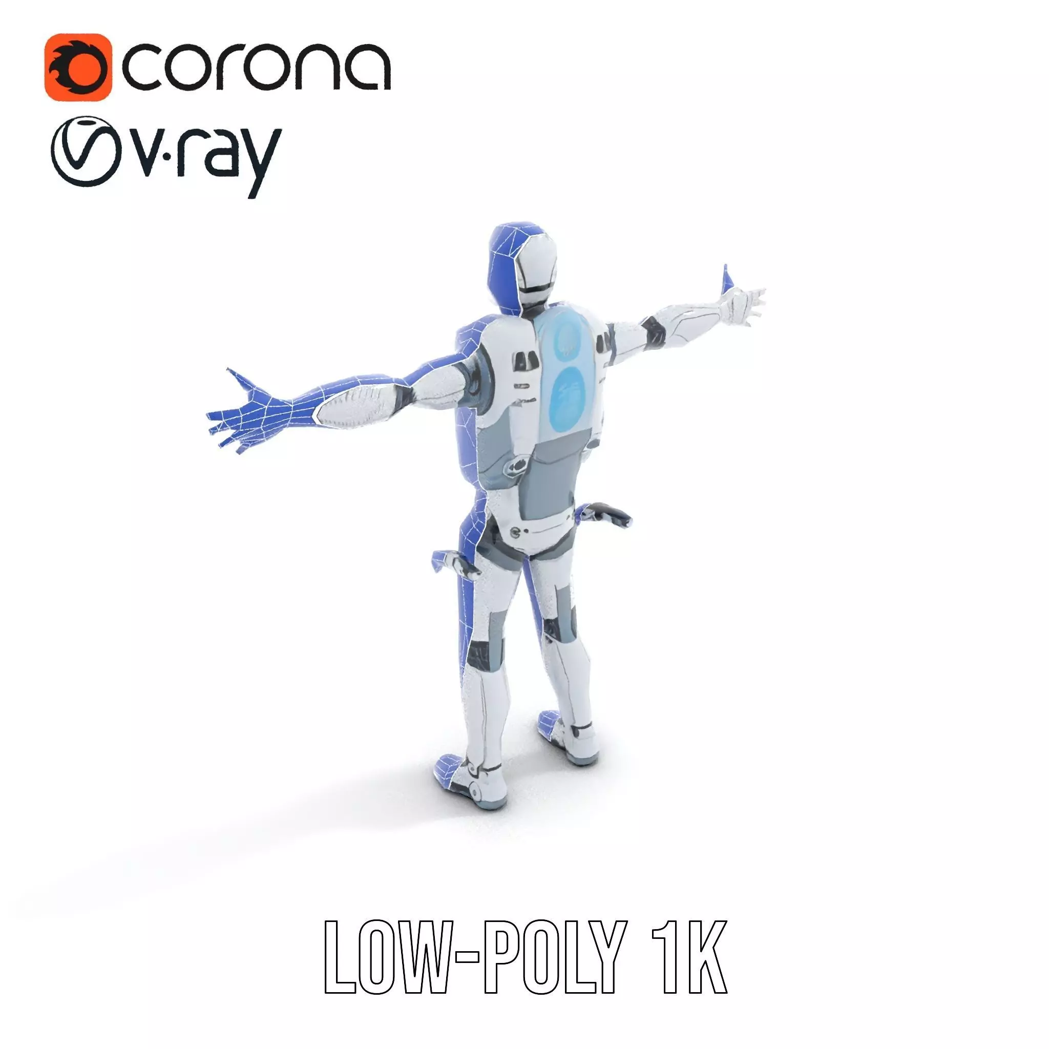 Sleek Robot model pack Low-poly 3D model_25