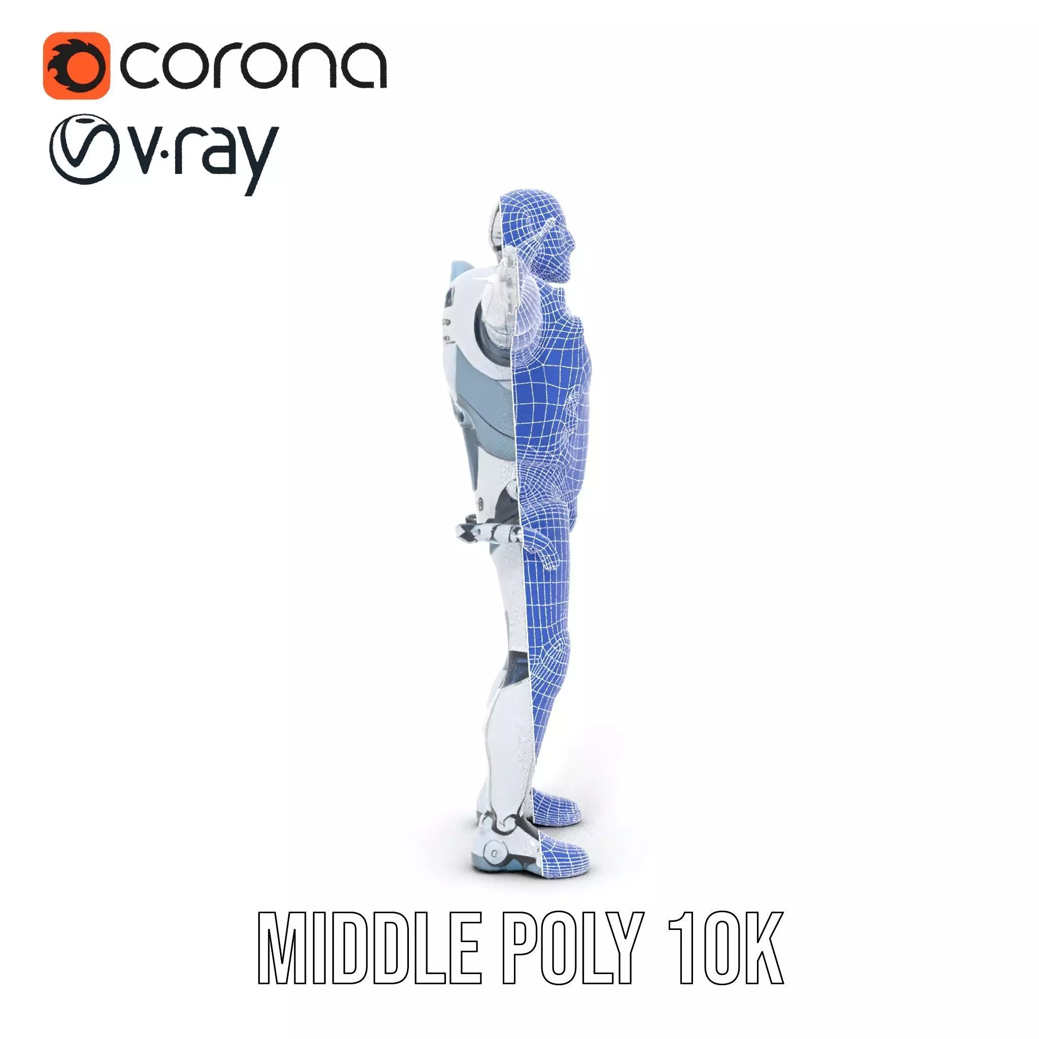 Sleek Robot model pack Low-poly 3D model_30