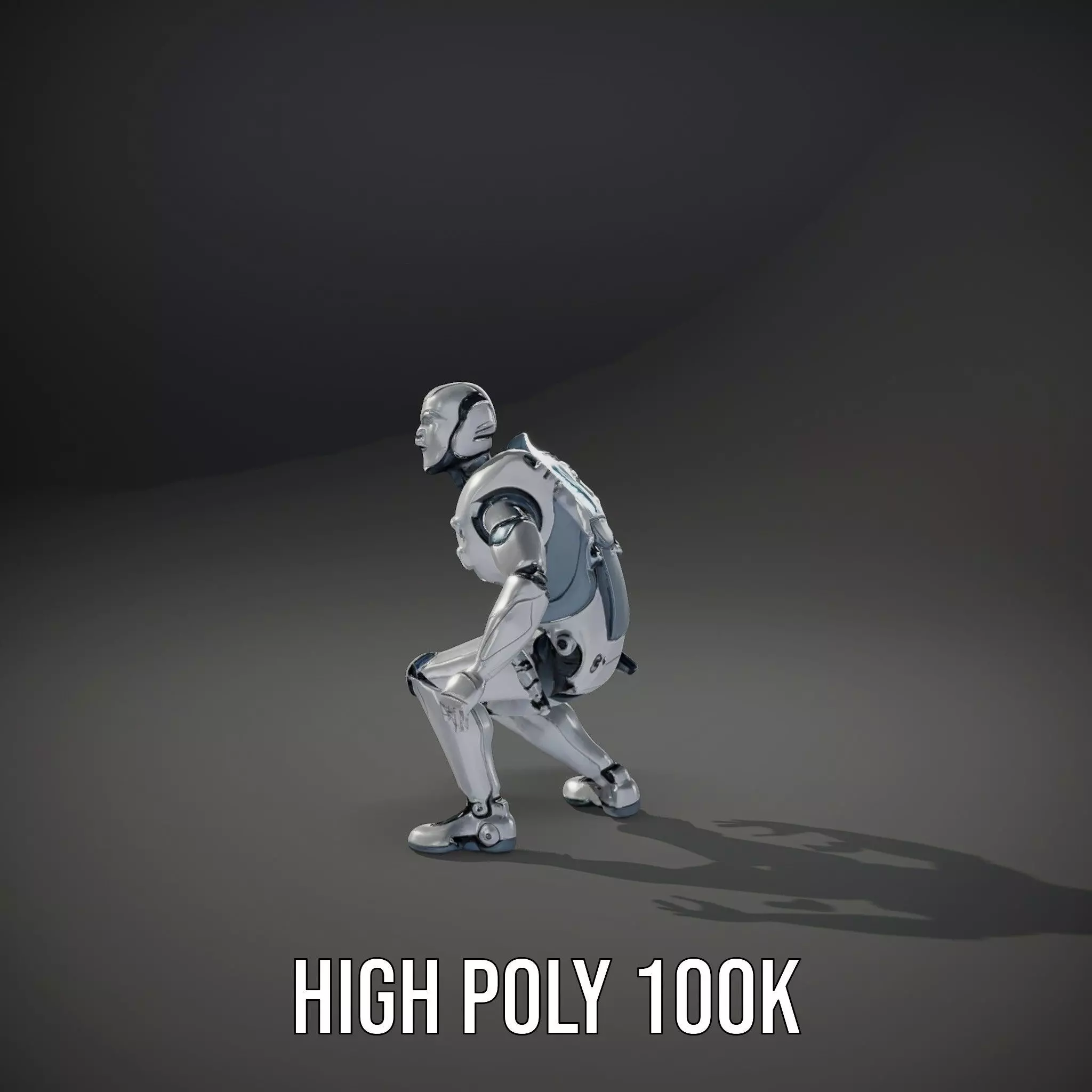 Sleek Robot model pack Low-poly 3D model_10