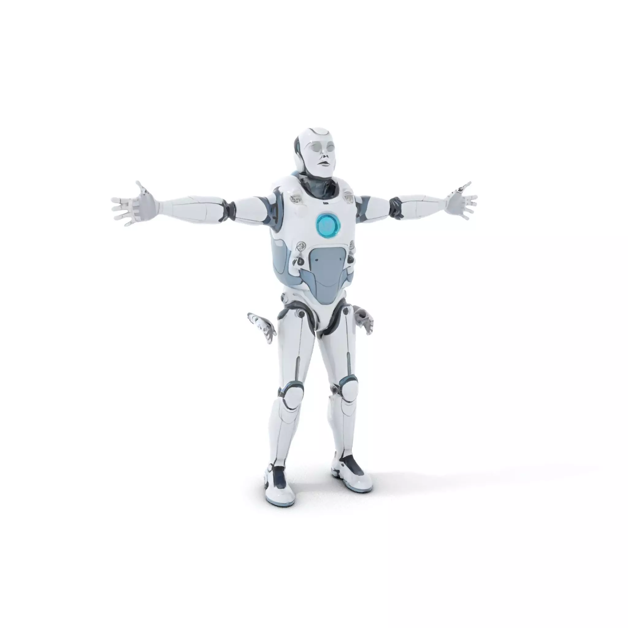 Sleek Robot model pack Low-poly 3D model_0