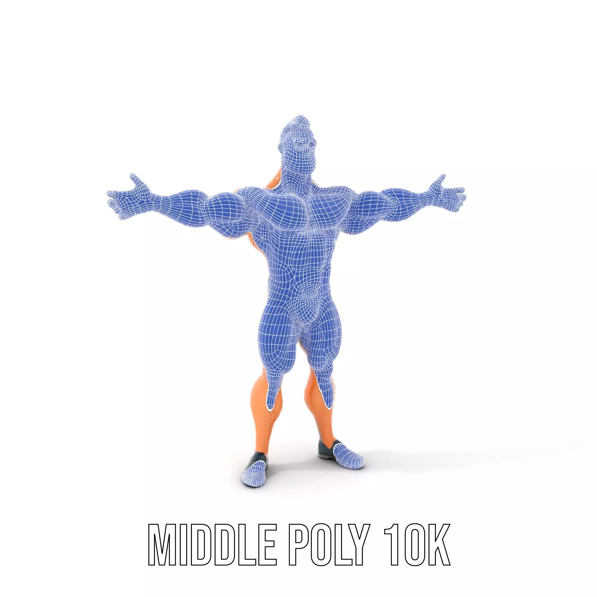 Muscular Hero Character model pack Low-poly 3D model_11