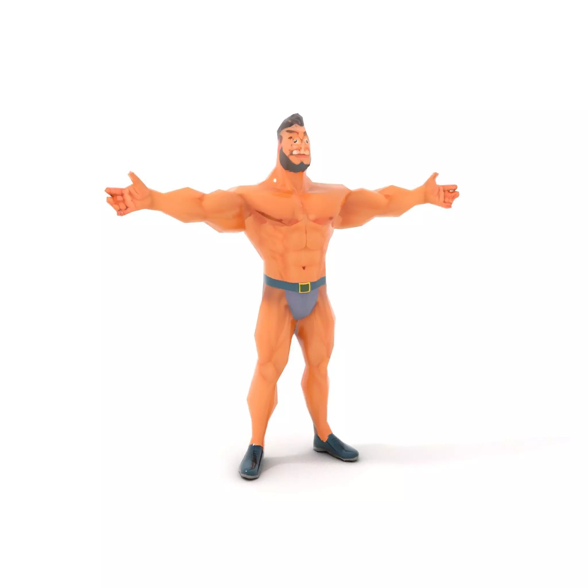Muscular Hero Character model pack Low-poly 3D model_16
