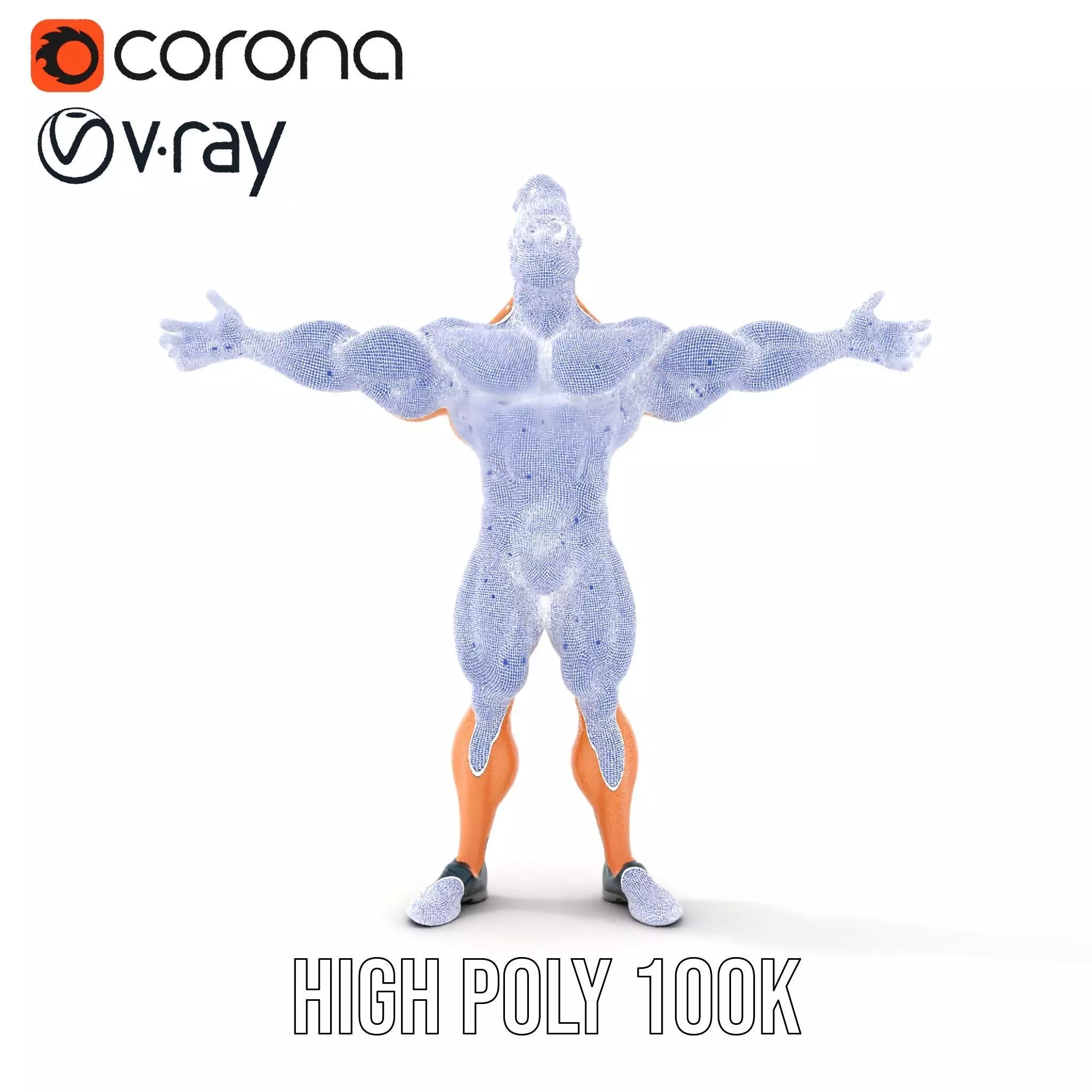 Muscular Hero Character model pack Low-poly 3D model_25