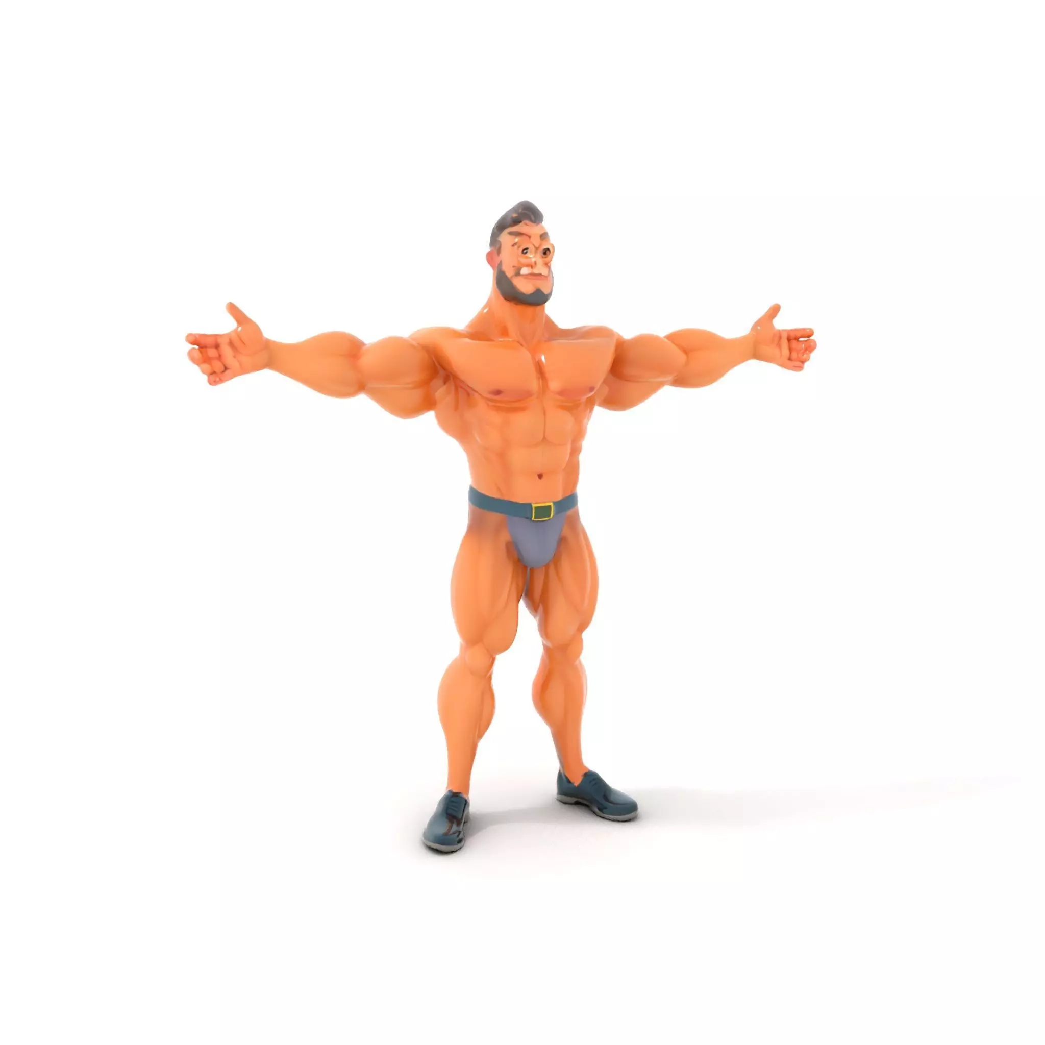 Muscular Hero Character model pack Low-poly 3D model_0