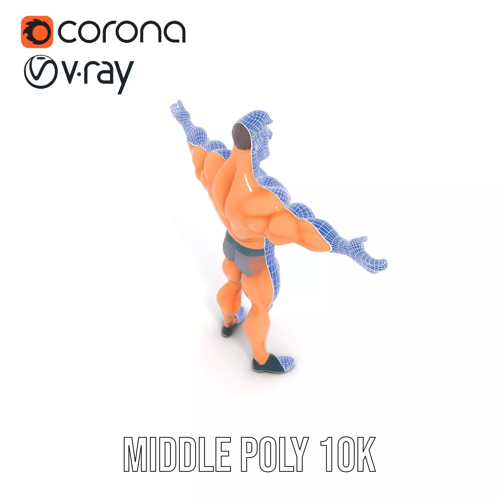 Muscular Hero Character model pack Low-poly 3D model_18