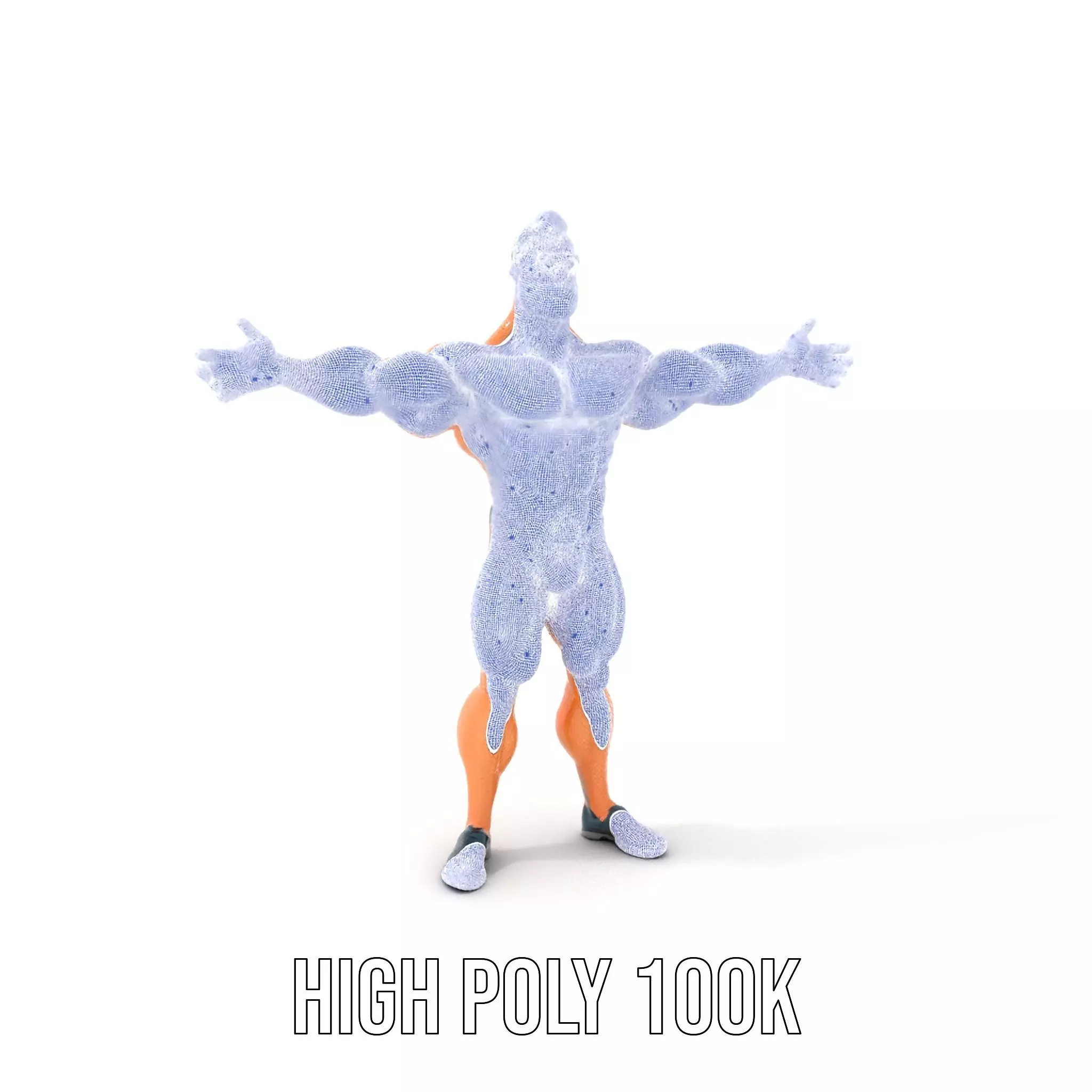 Muscular Hero Character model pack Low-poly 3D model_4