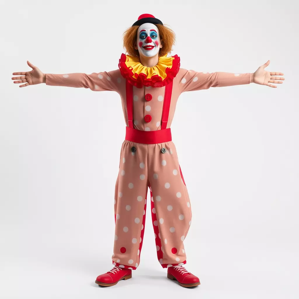 Cheerful Clown Outfit model pack Low-poly 3D model_2
