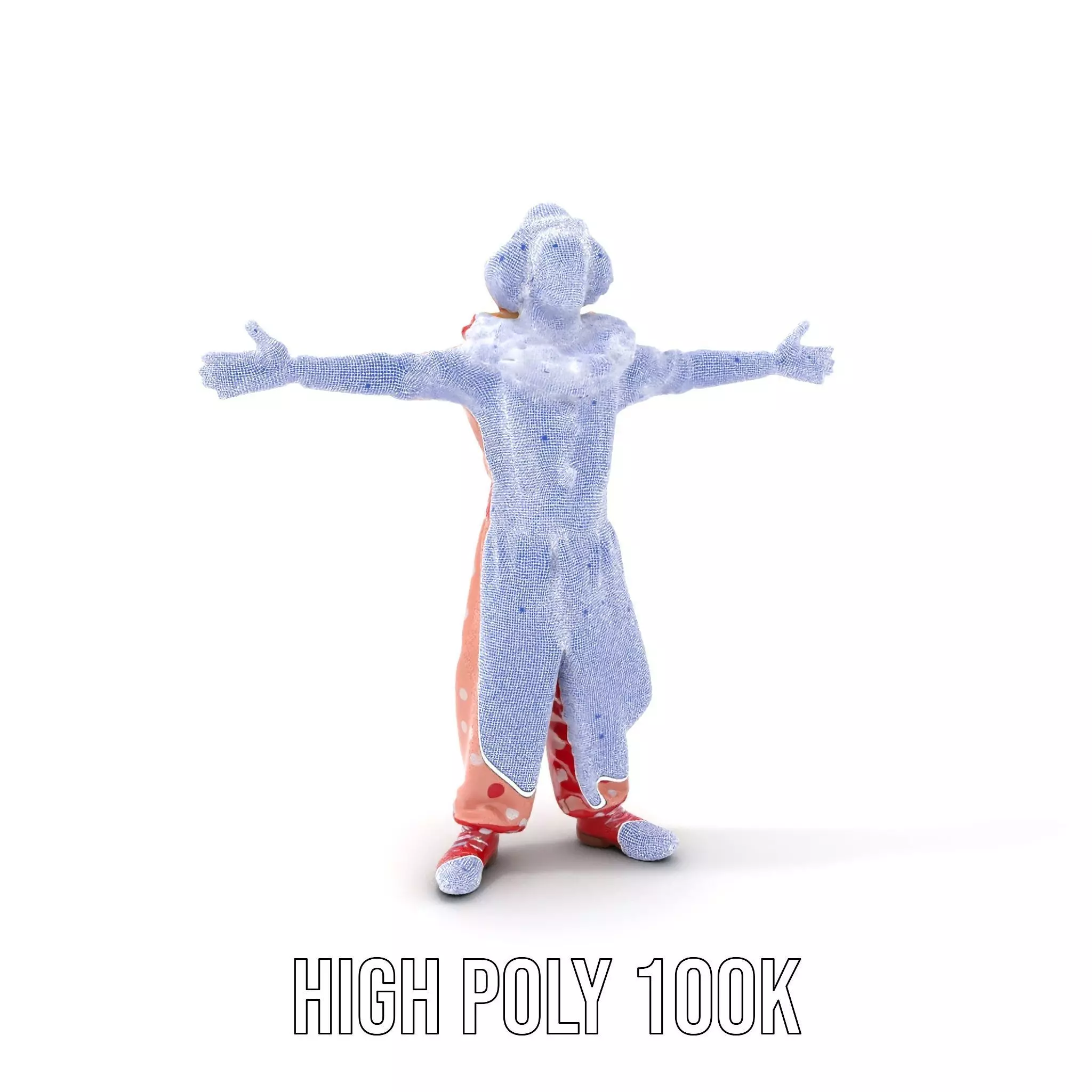 Cheerful Clown Outfit model pack Low-poly 3D model_4