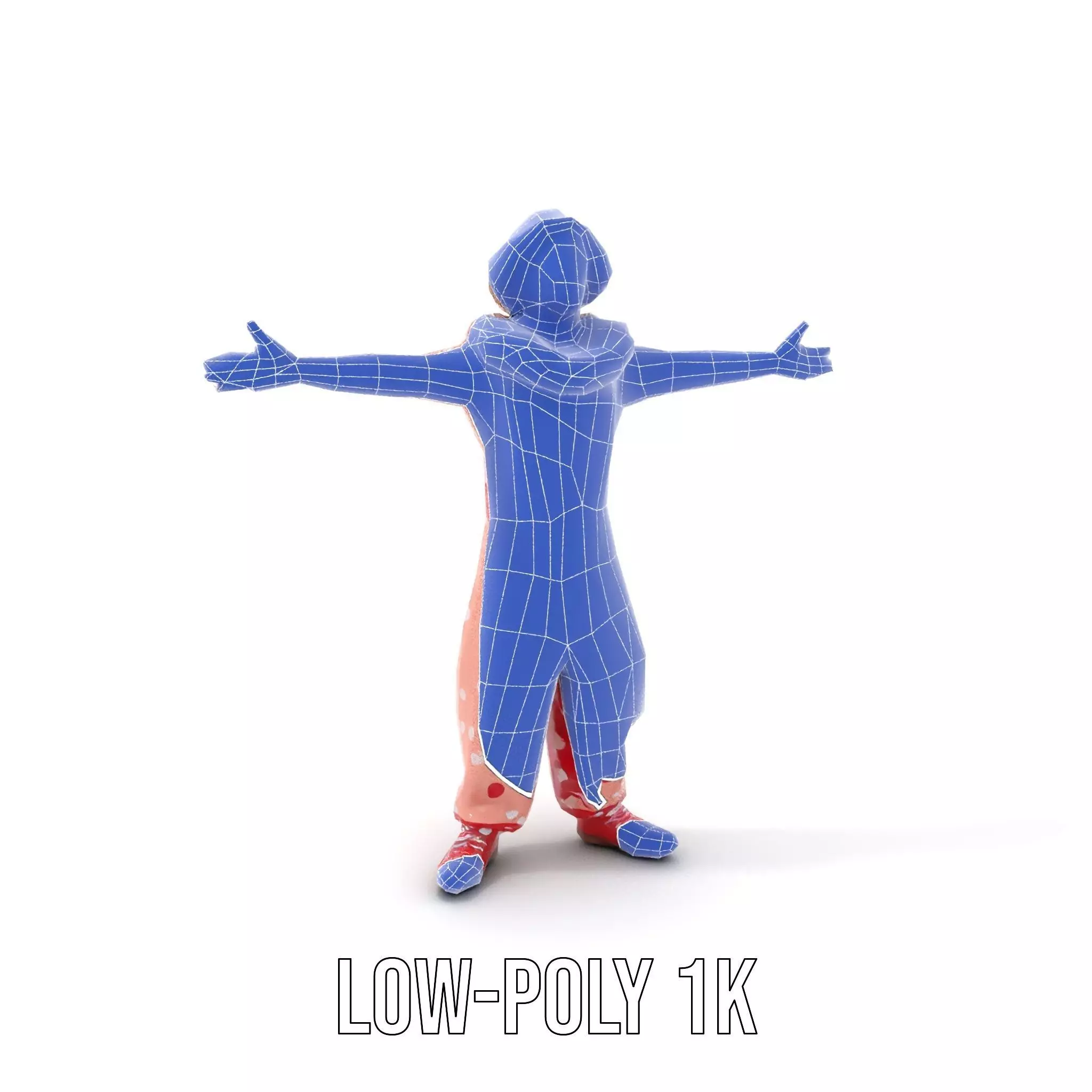 Cheerful Clown Outfit model pack Low-poly 3D model_7