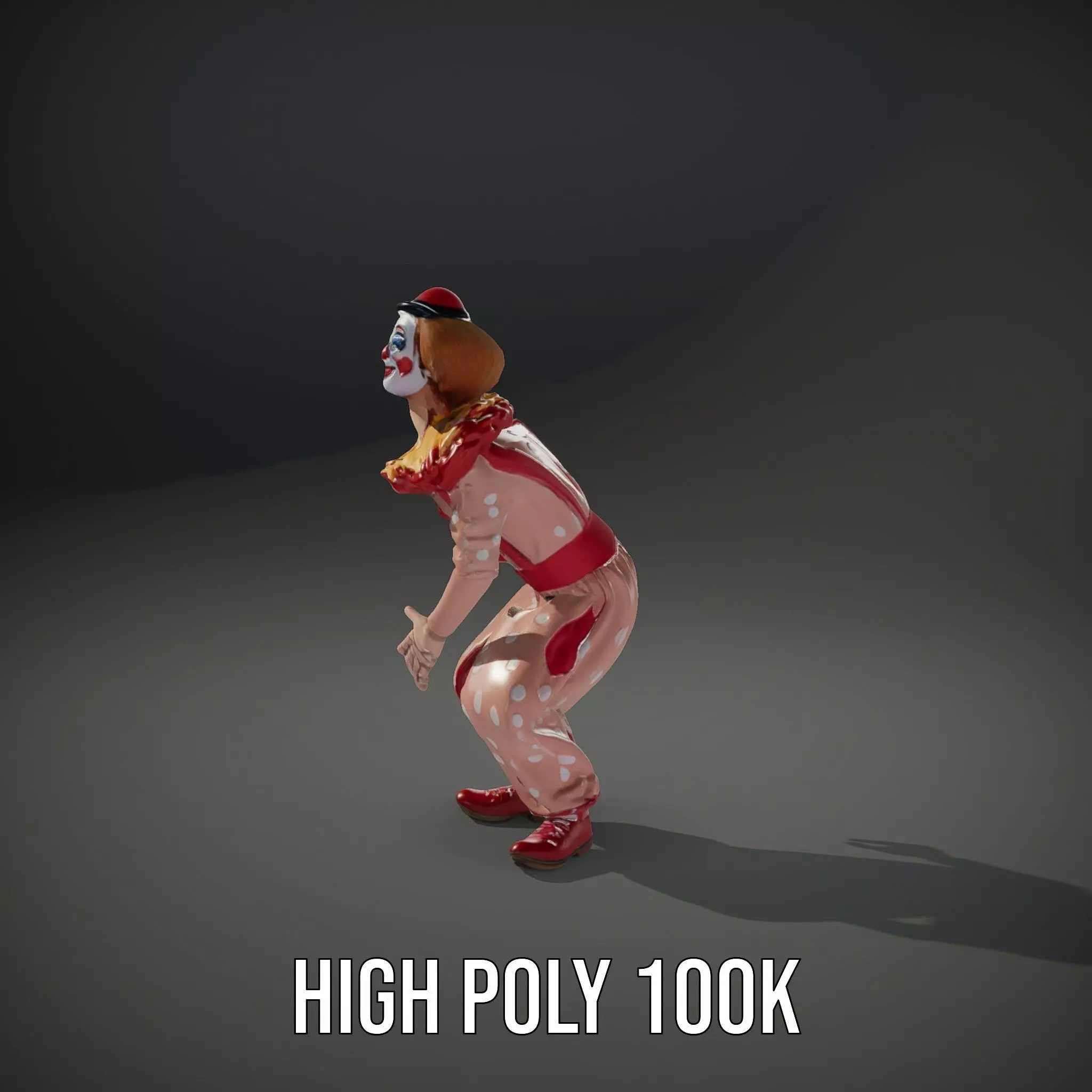 Cheerful Clown Outfit model pack Low-poly 3D model_10