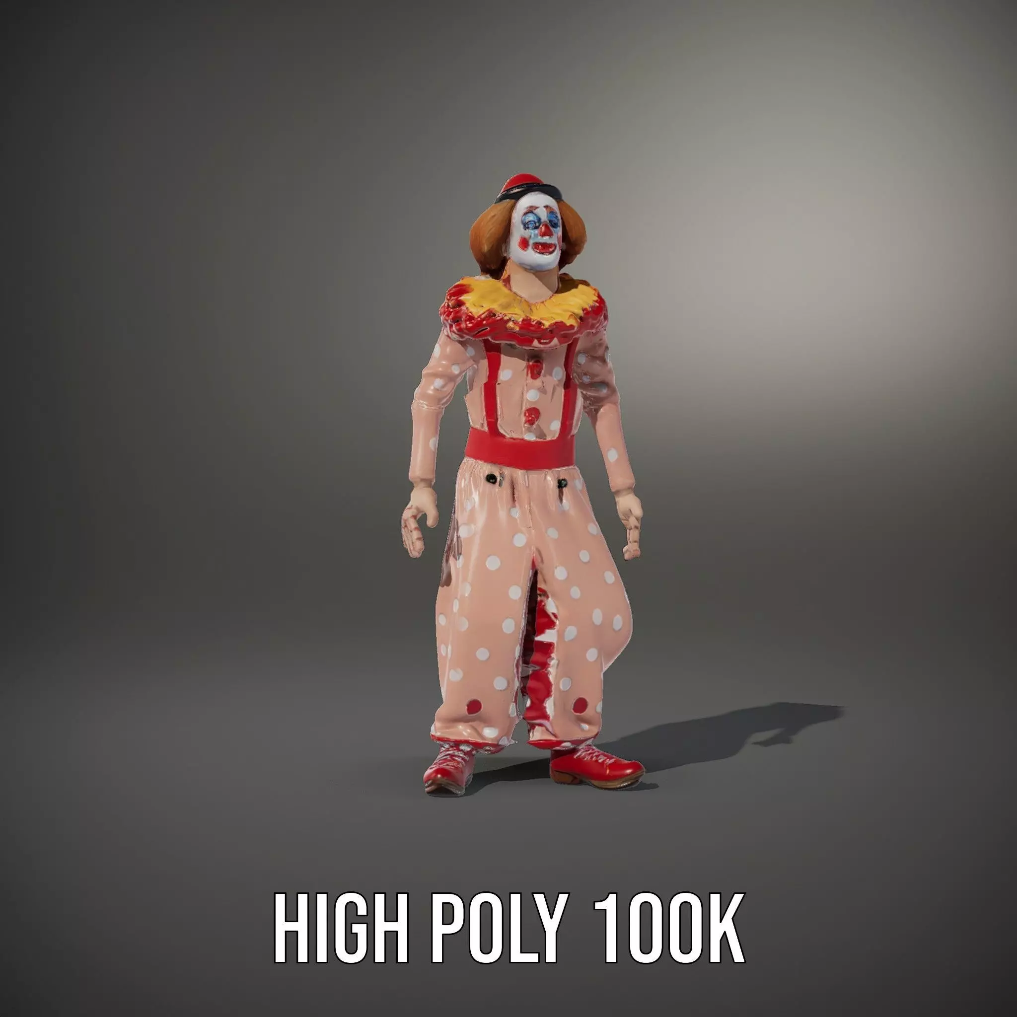 Cheerful Clown Outfit model pack Low-poly 3D model_8