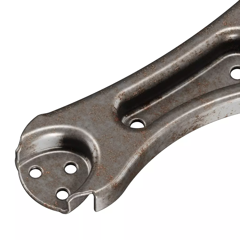 Rusty Vehicle Suspension Arm 3D model_3