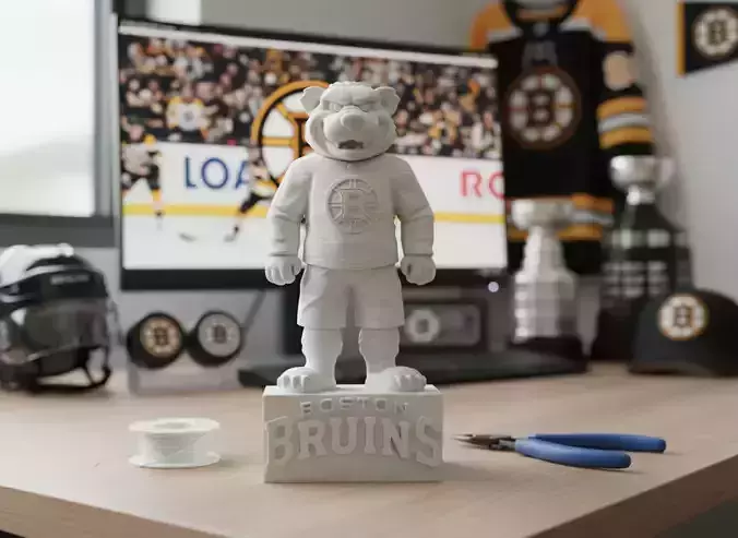 NHL - Blades the Bruin - Boston Bruins mascot statue 