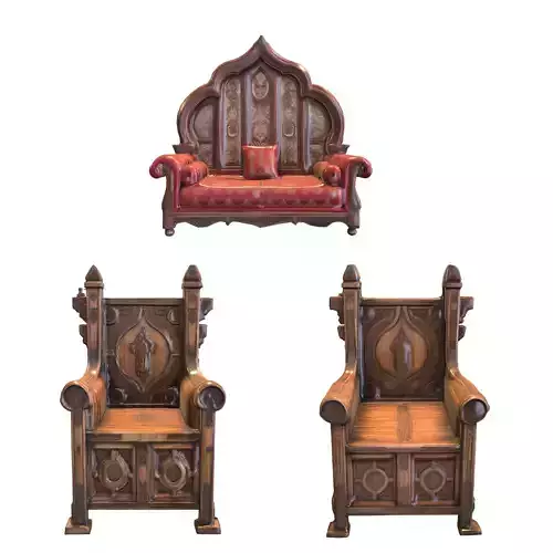 Medieval Wooden Furniture  Pack  