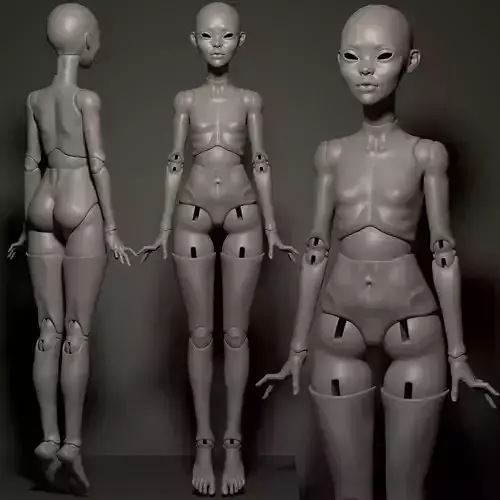 Model LR - 3D Printable Ball Jointed bjd Doll print 3D model