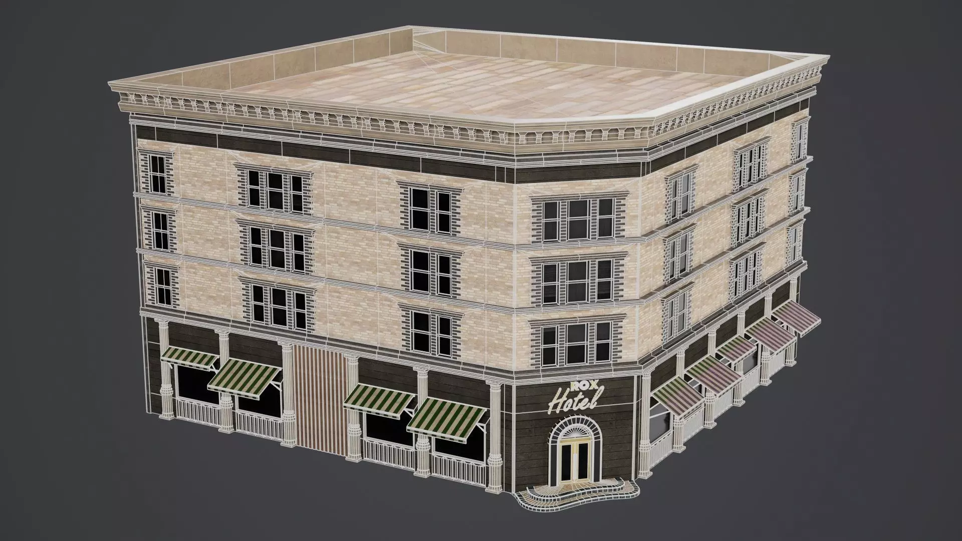 Game Ready Apartment Buildings 06 Low-poly 3D model_4