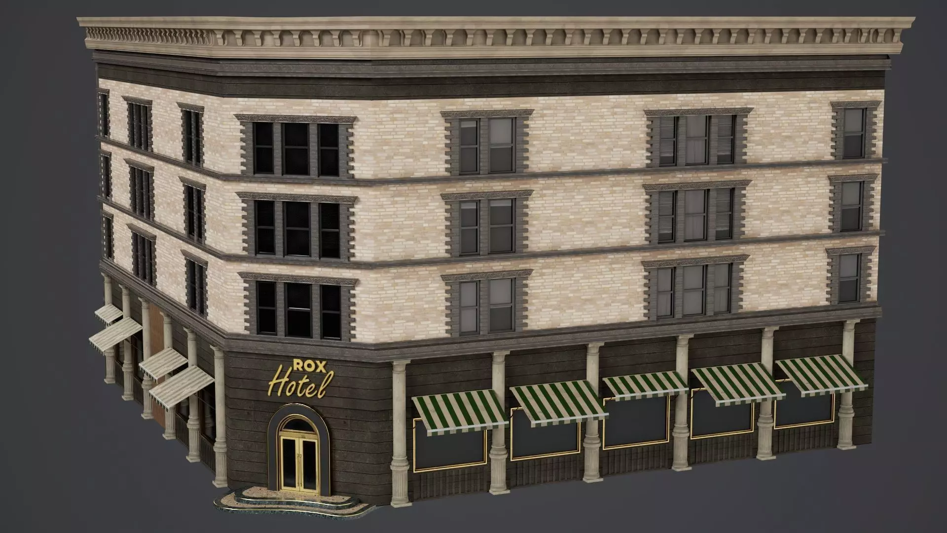 Game Ready Apartment Buildings 06 Low-poly 3D model_1