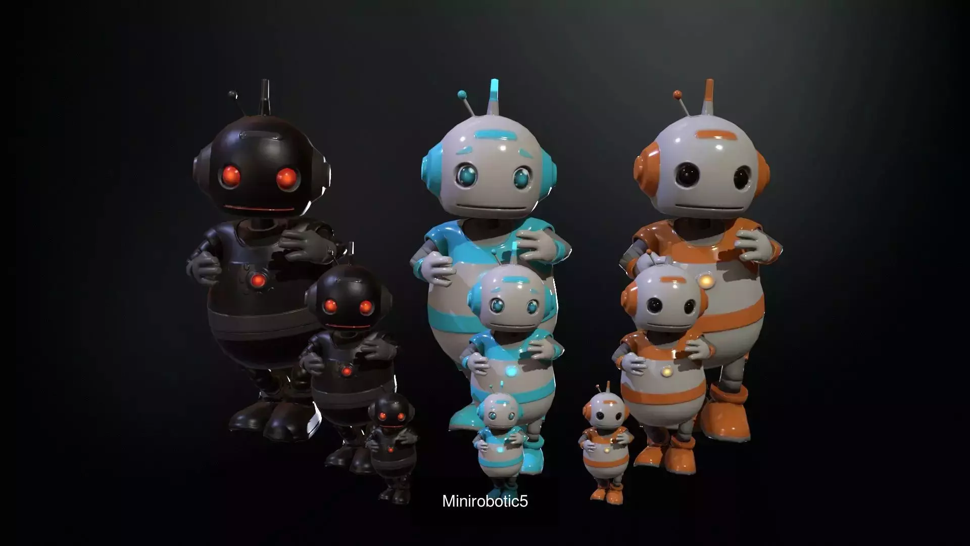 Minirobotic Pack1 3D Model Collection_13