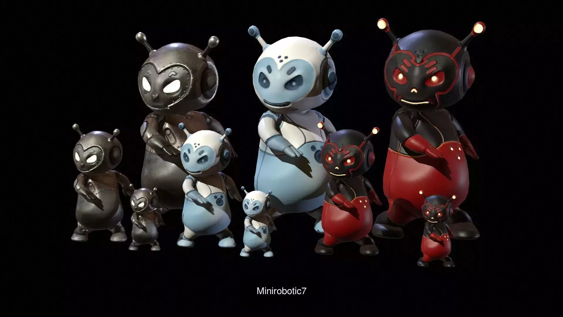 Minirobotic Pack1 3D Model Collection_14