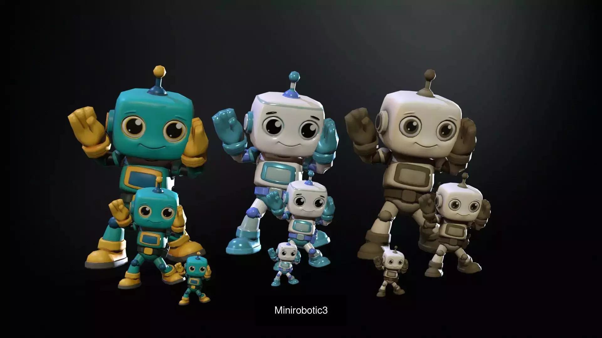 Minirobotic Pack1 3D Model Collection_12