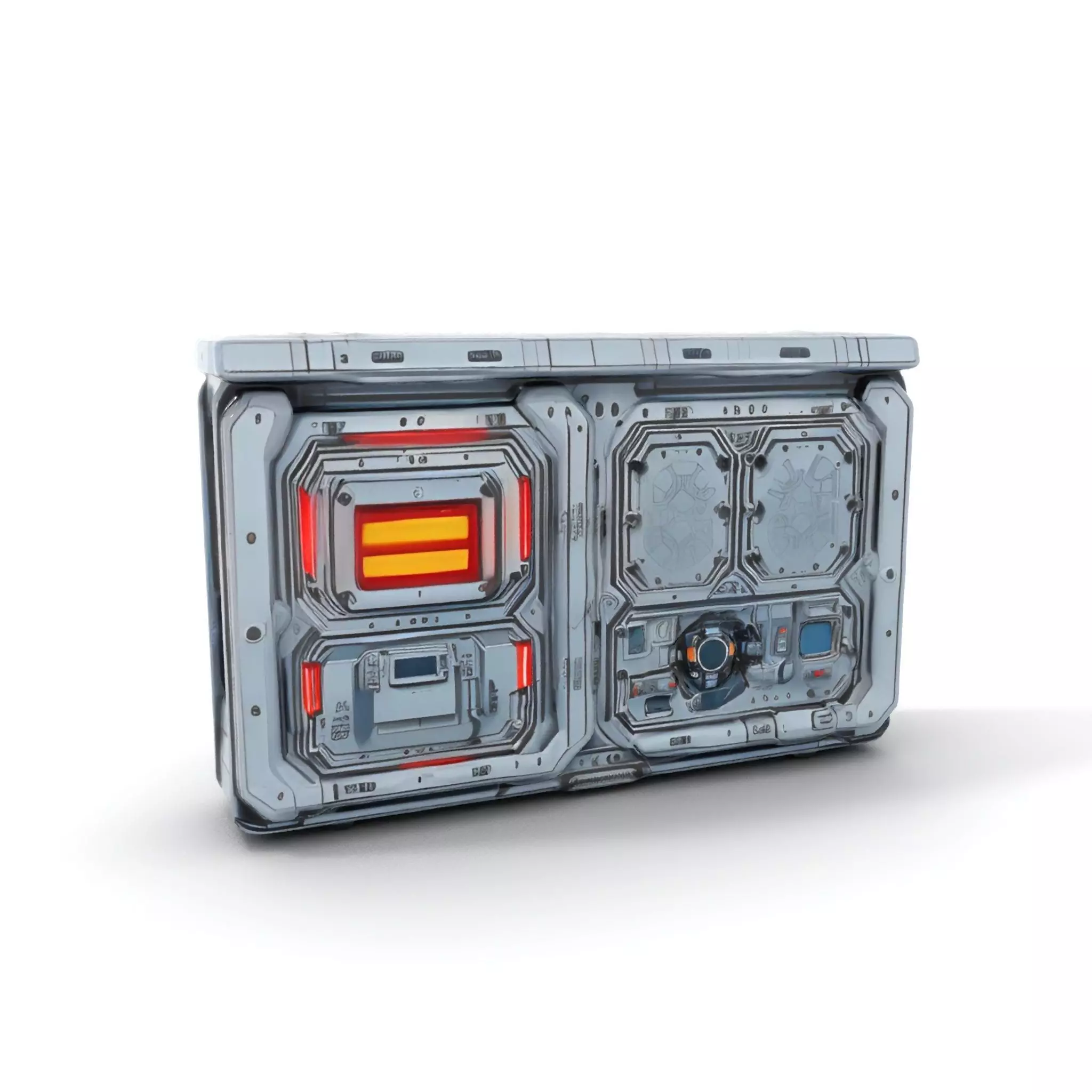 Futuristic Control Panel model pack Low-poly 3D model_0