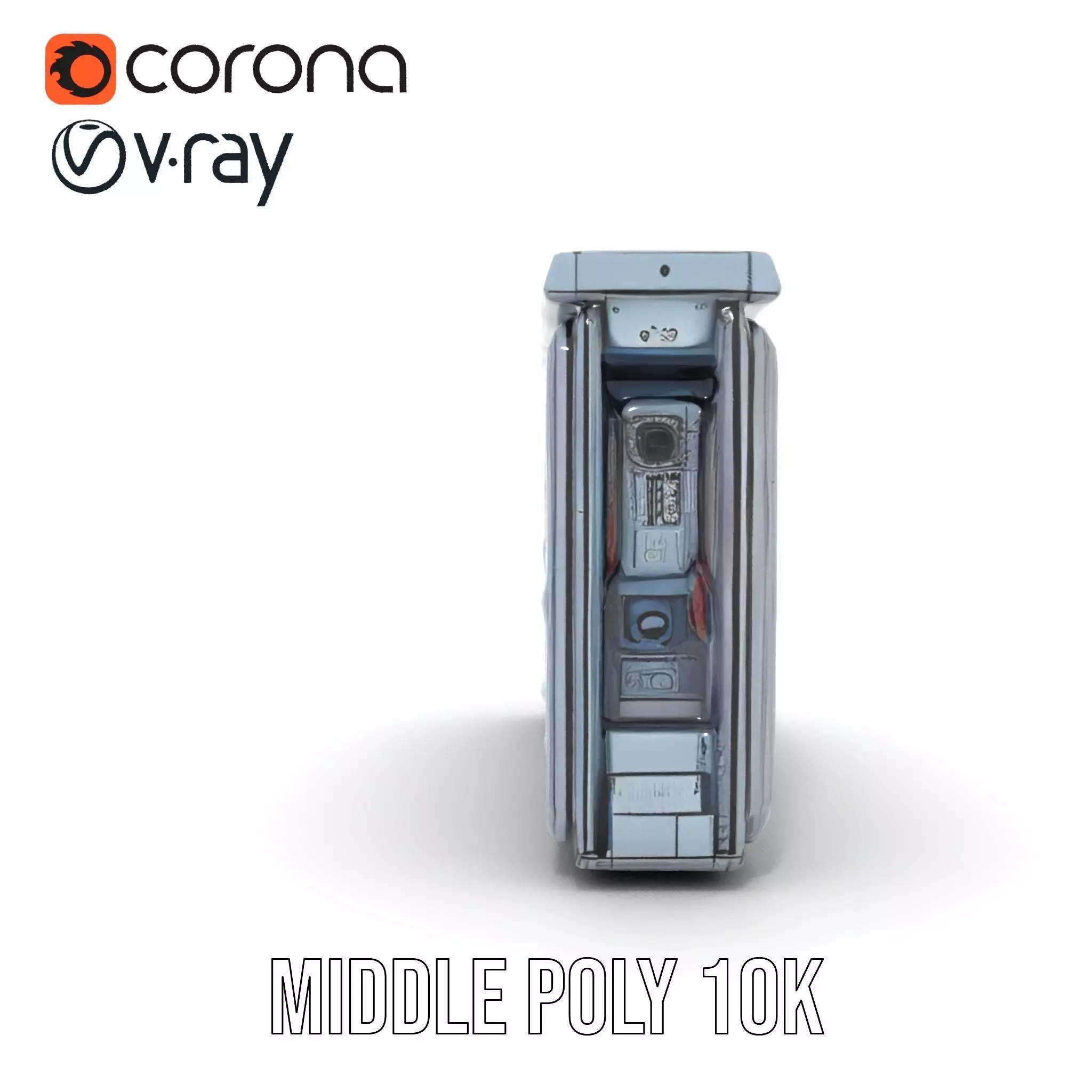 Futuristic Control Panel model pack Low-poly 3D model_16