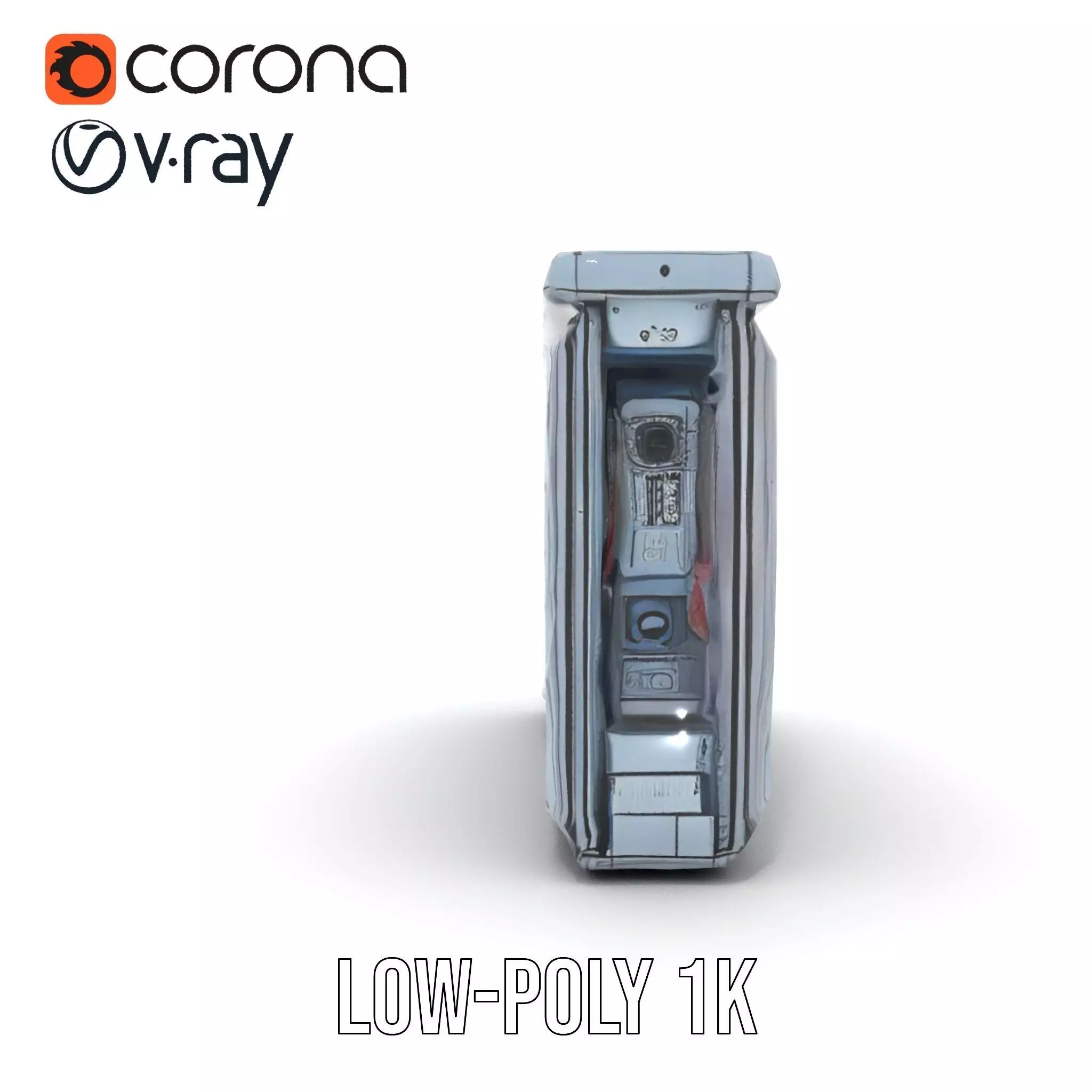 Futuristic Control Panel model pack Low-poly 3D model_12