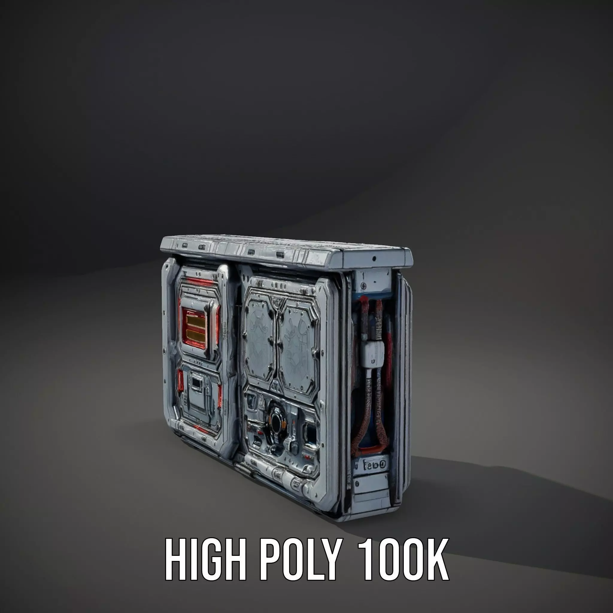 Futuristic Control Panel model pack Low-poly 3D model_8