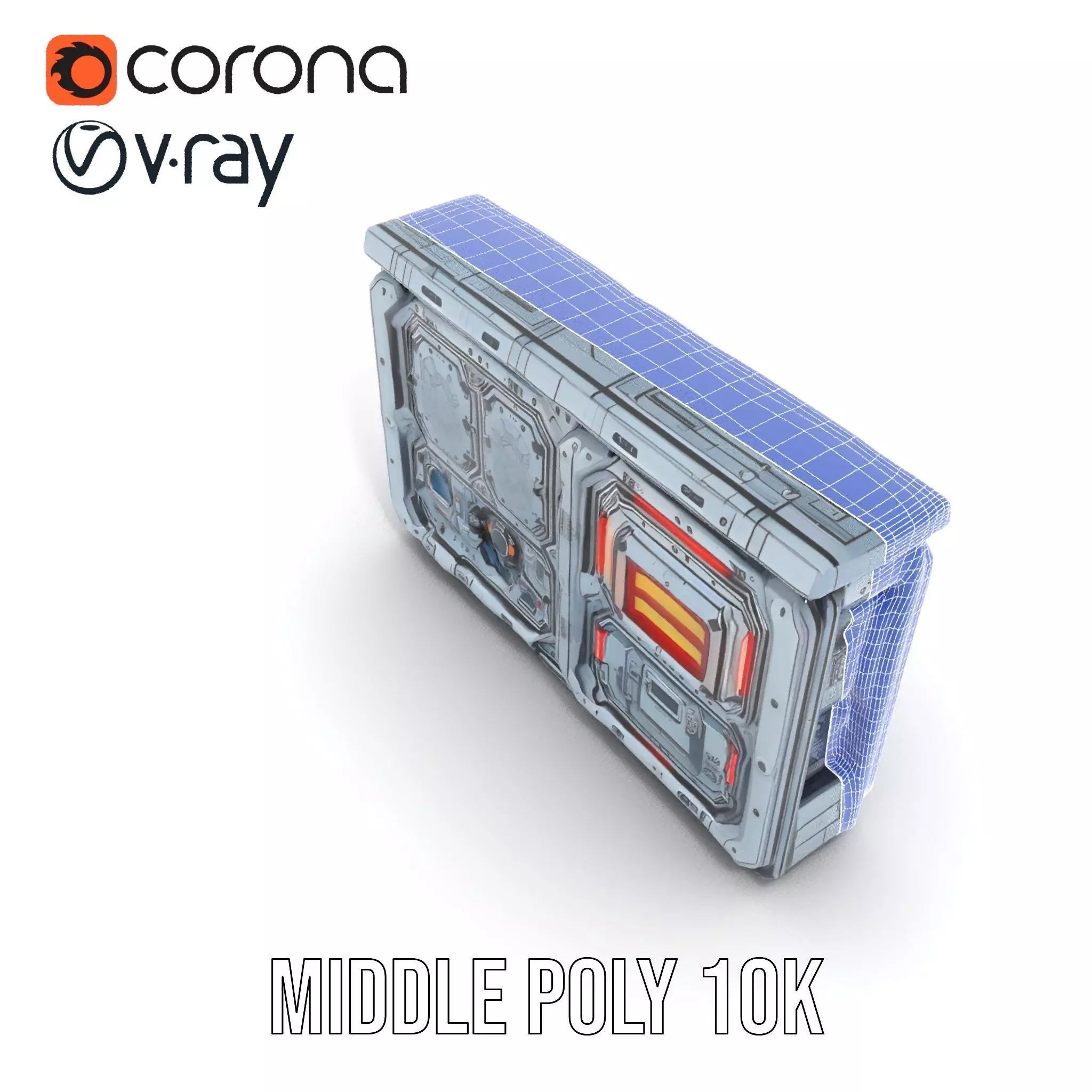 Futuristic Control Panel model pack Low-poly 3D model_21