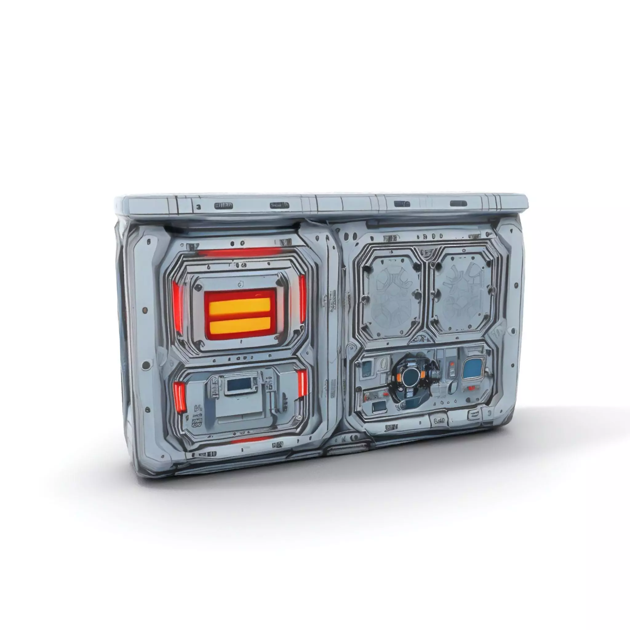 Futuristic Control Panel model pack Low-poly 3D model_7