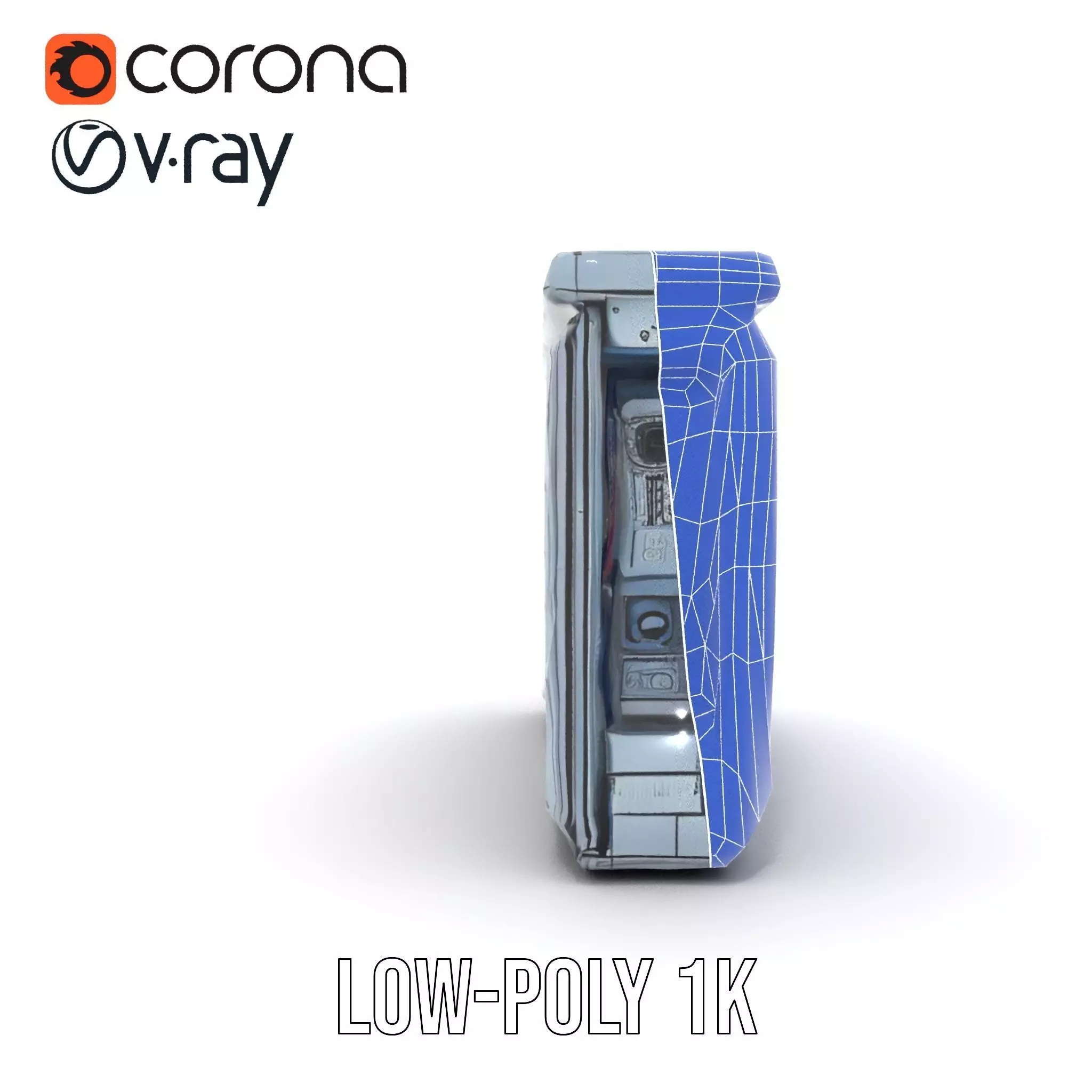 Futuristic Control Panel model pack Low-poly 3D model_20