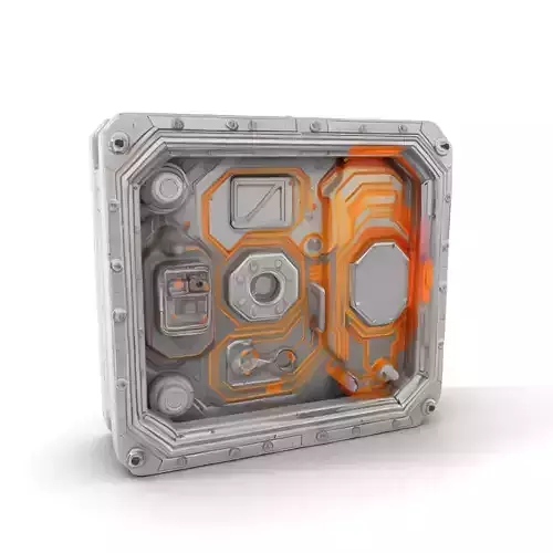 Futuristic Metallic Panel model pack Low-poly 3D model
