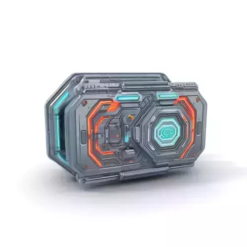 Futuristic Control Panel model pack Low-poly 3D model