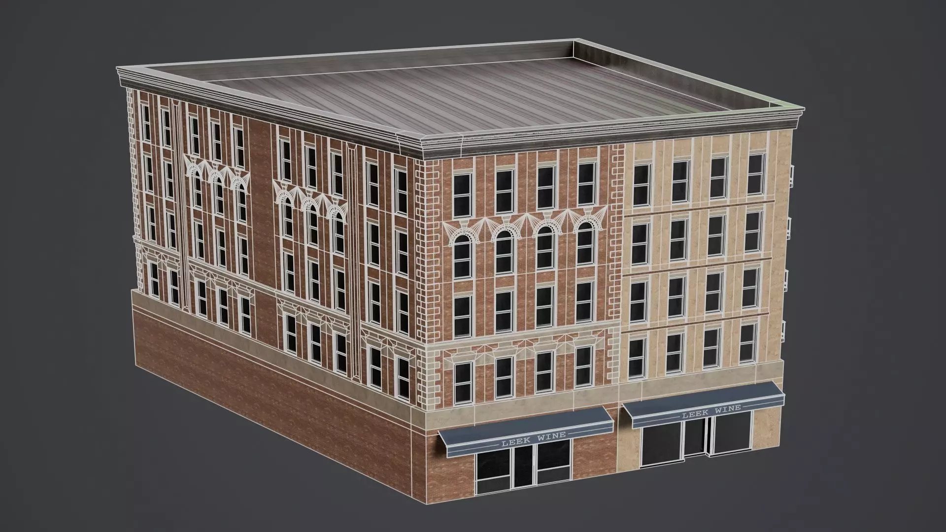 Game Ready Apartment Buildings 08 Low-poly 3D model_3