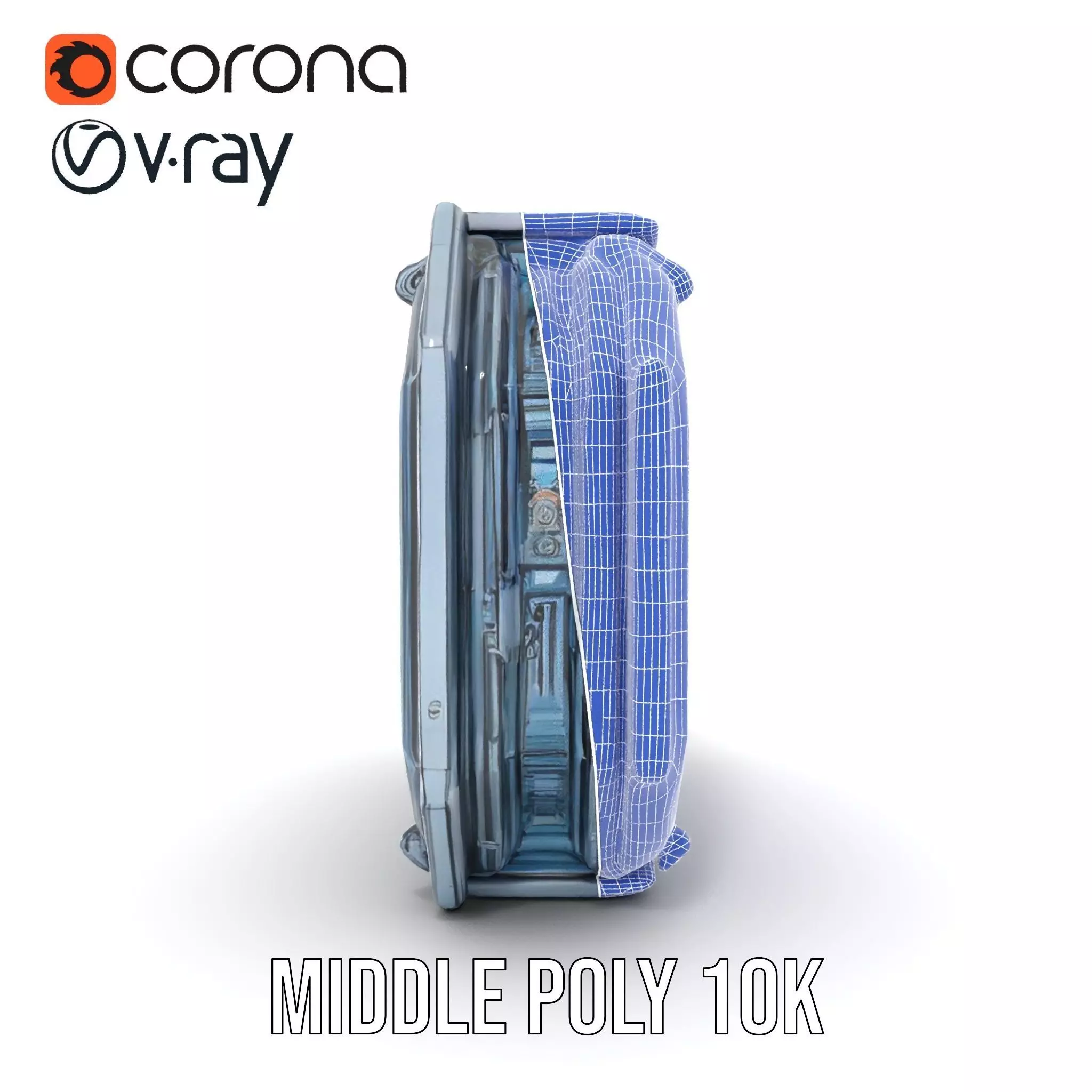 Futuristic Wall Panel model pack Low-poly 3D model_27